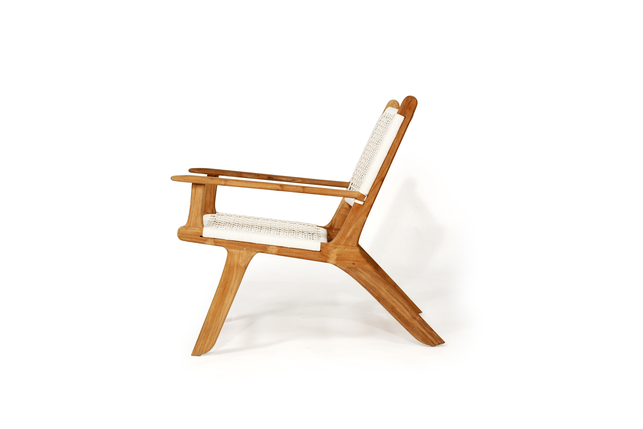 Zen Lazy Arm Chair - White - Image 4