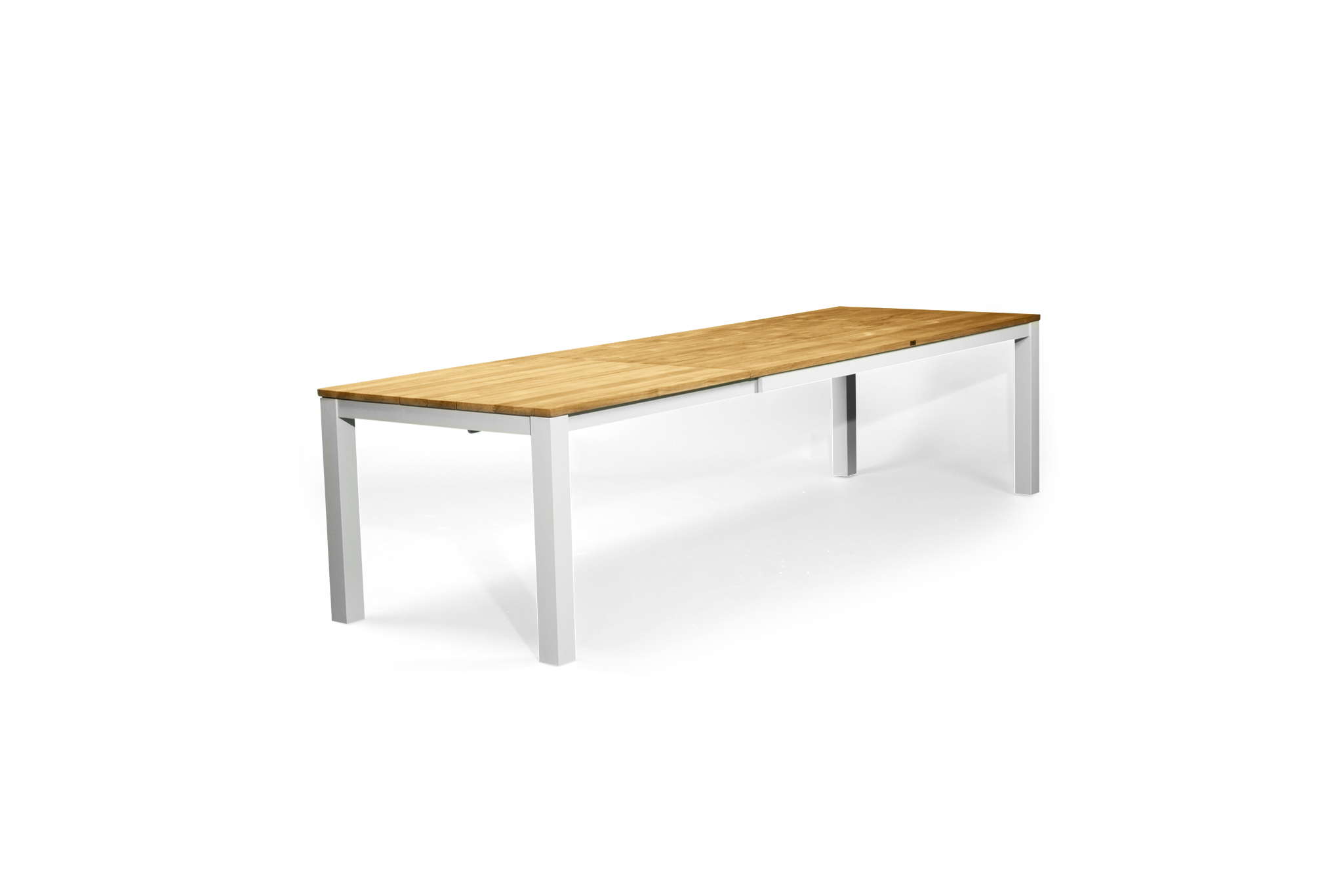 Carmel Outdoor Extension Table 3.1m - Pearl White Powder Coated Legs - Image 5