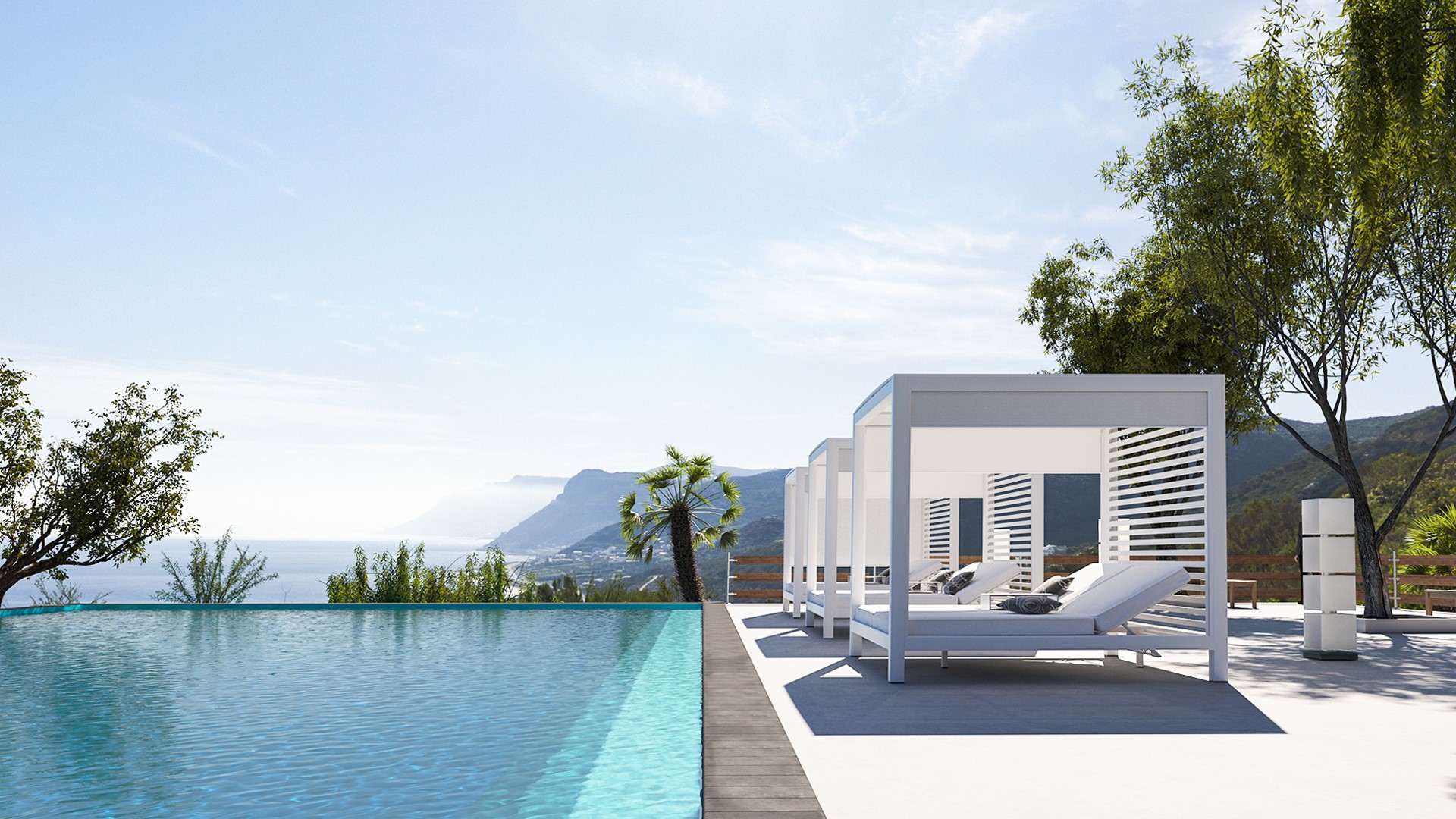 Santorini Double Daybed Villa - Pearl White - Image 2