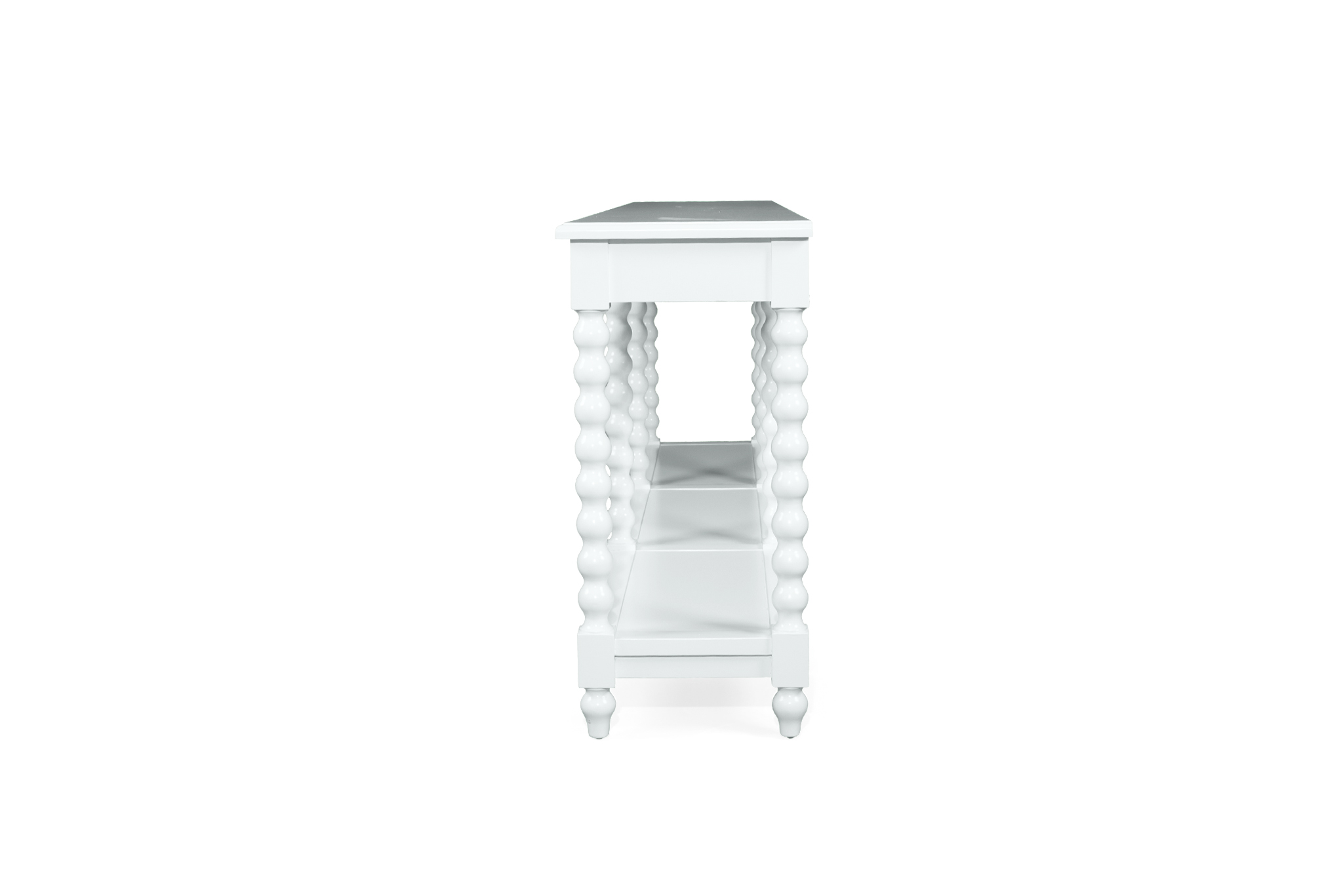 Stradbroke Bobbin Console Table - White - 3 Drawer - Image 4