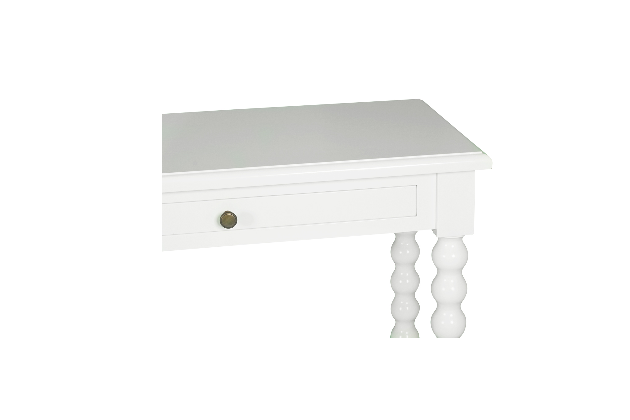 Stradbroke Bobbin Console Table - White - 3 Drawer - Image 6