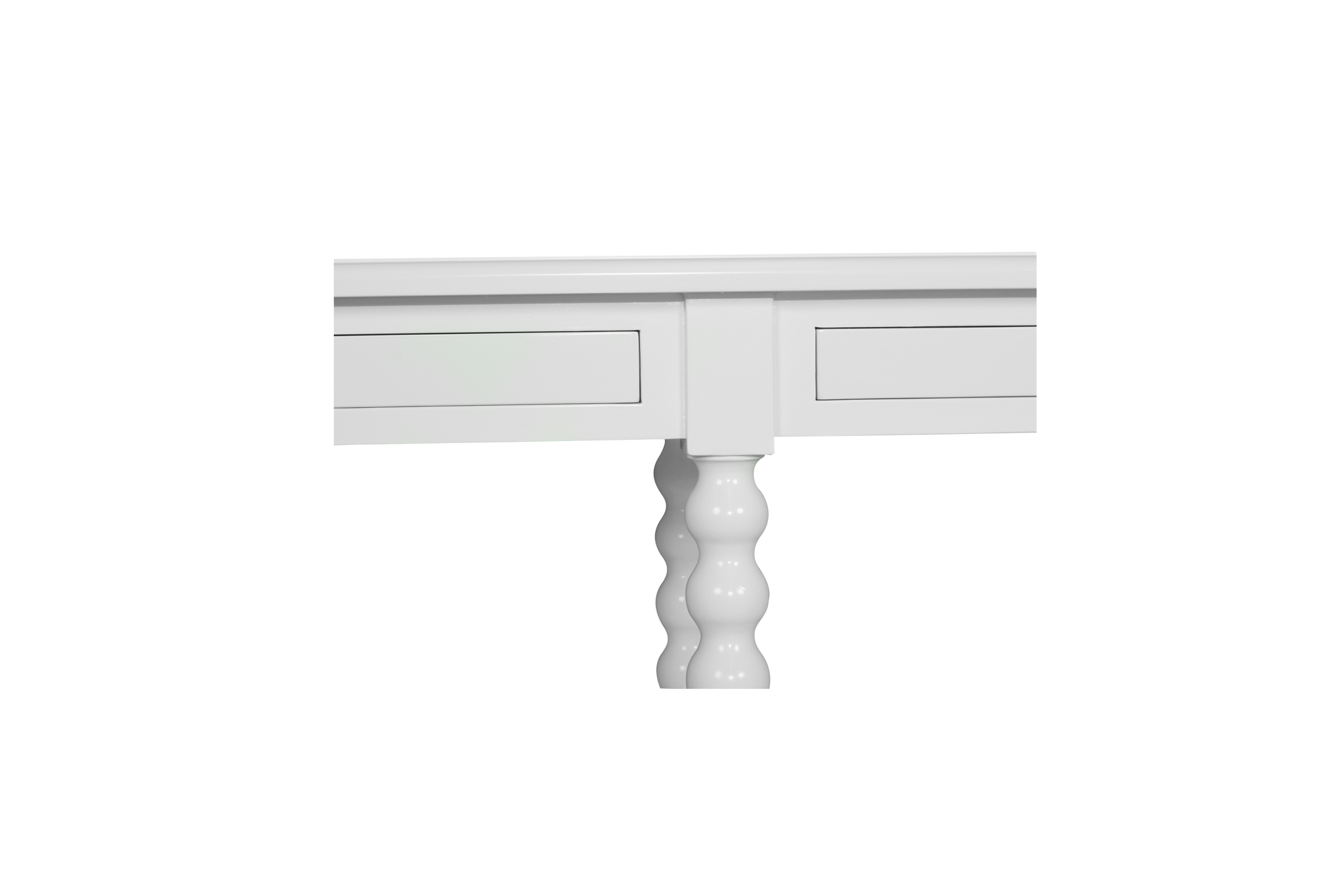 Stradbroke Bobbin Console Table - White - 3 Drawer - Image 7