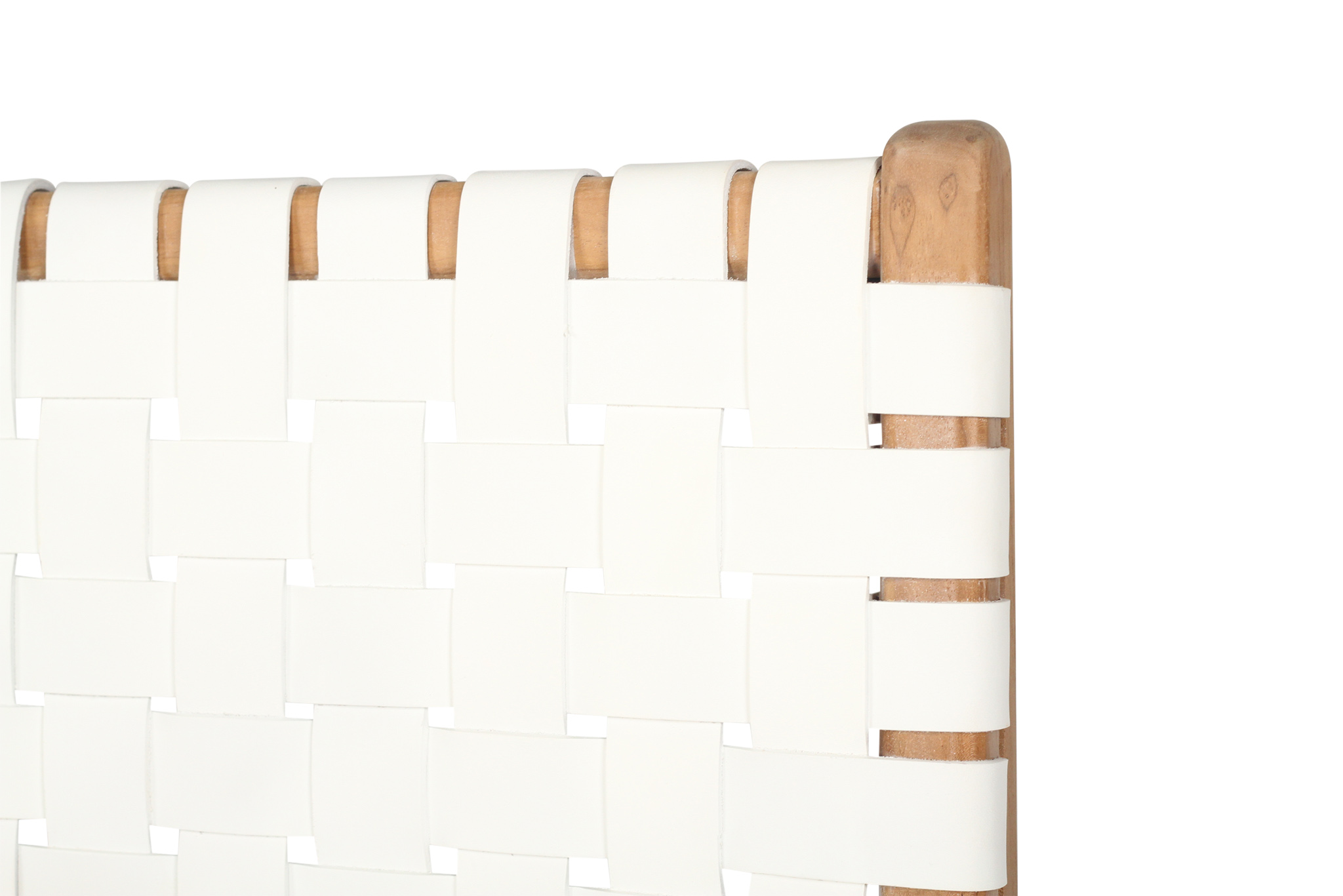 Pasadena Leather Counter Stool - White - Woven - Image 8