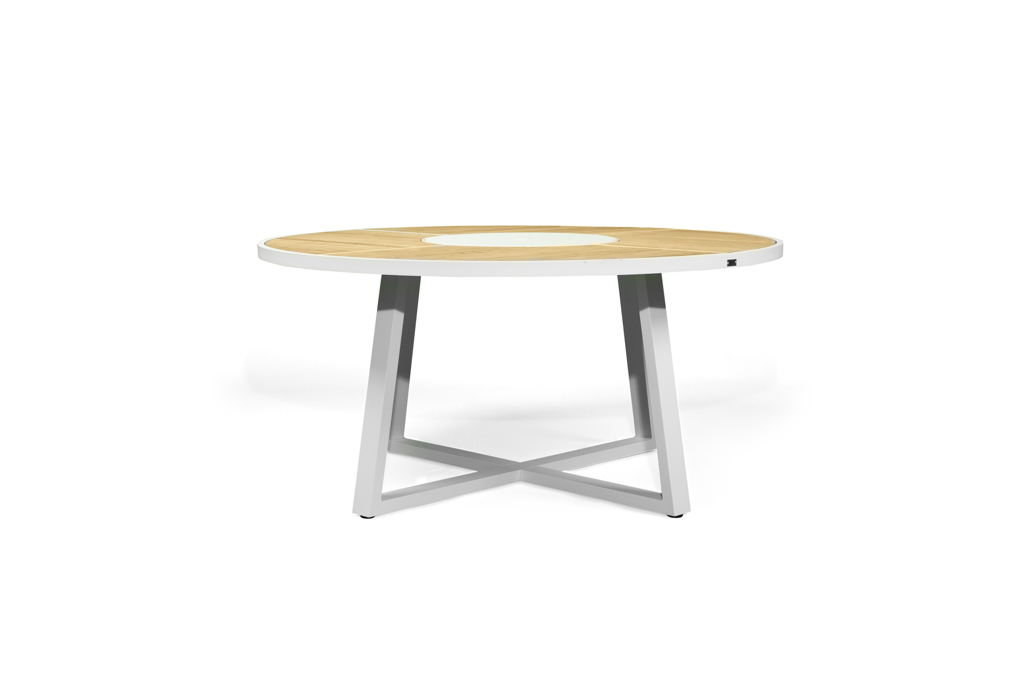 Watego Outdoor Round Dining Table - 1.6m - White Pearl Powder Coated Legs - Image 7