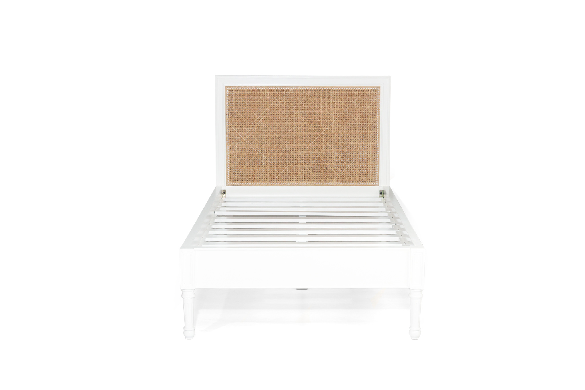 Hamilton Cane Bed - King Single Size - Low End - White - Image 3