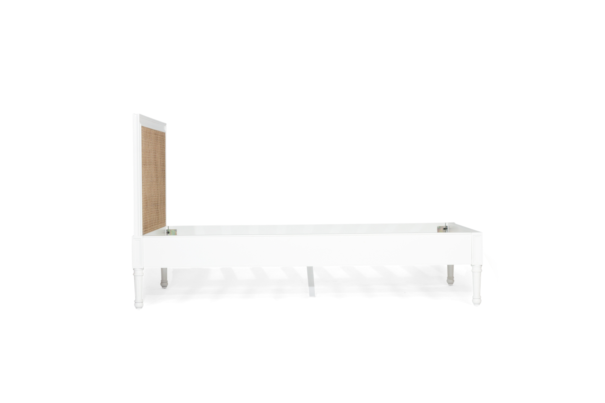 Hamilton Cane Bed - King Single Size - Low End - White - Image 5