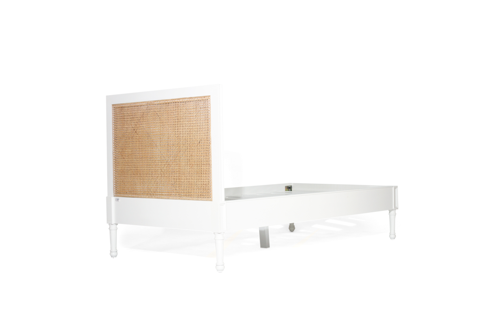 Hamilton Cane Bed - King Single Size - Low End - White - Image 6