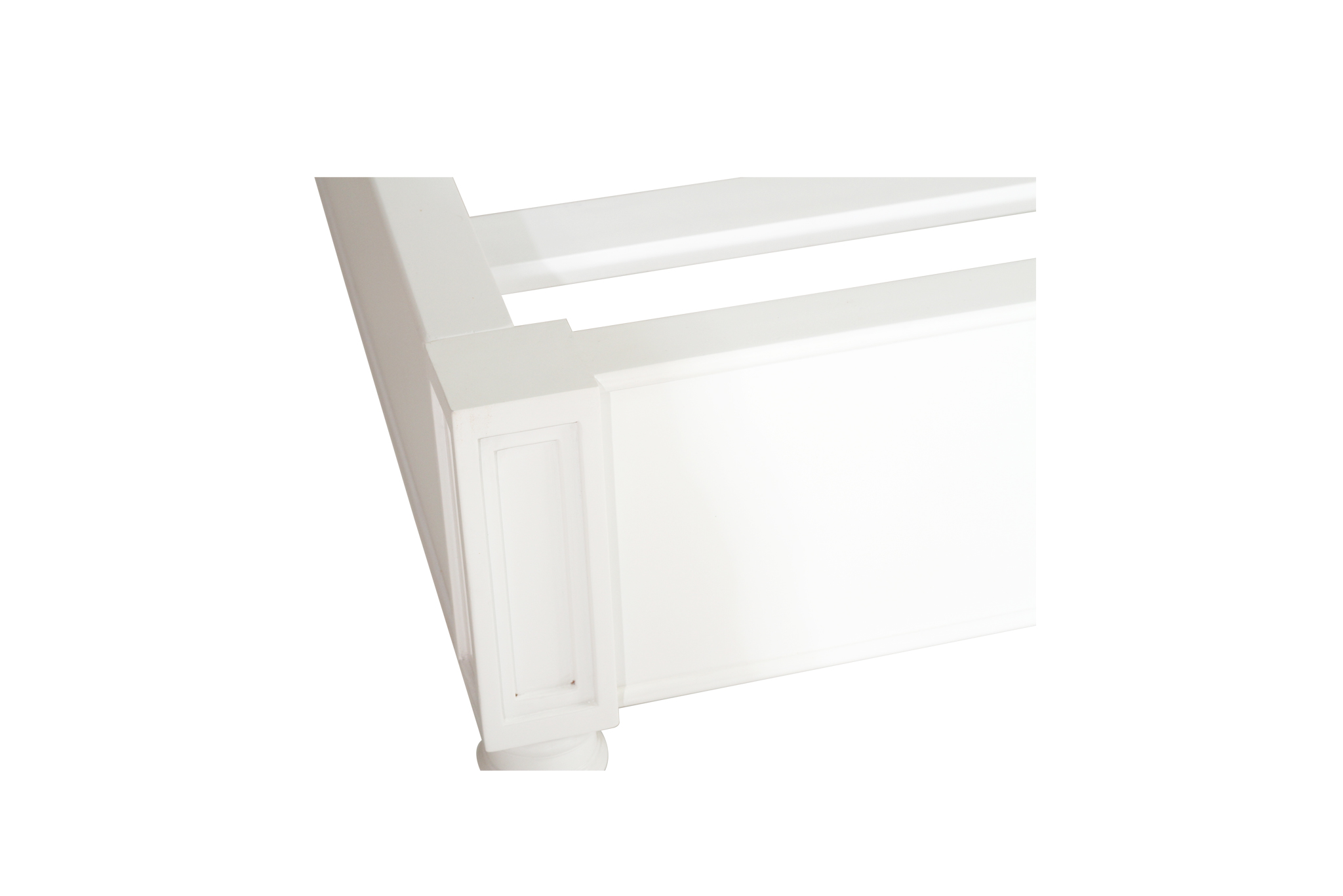 Hamilton Cane Bed - King Single Size - Low End - White - Image 8