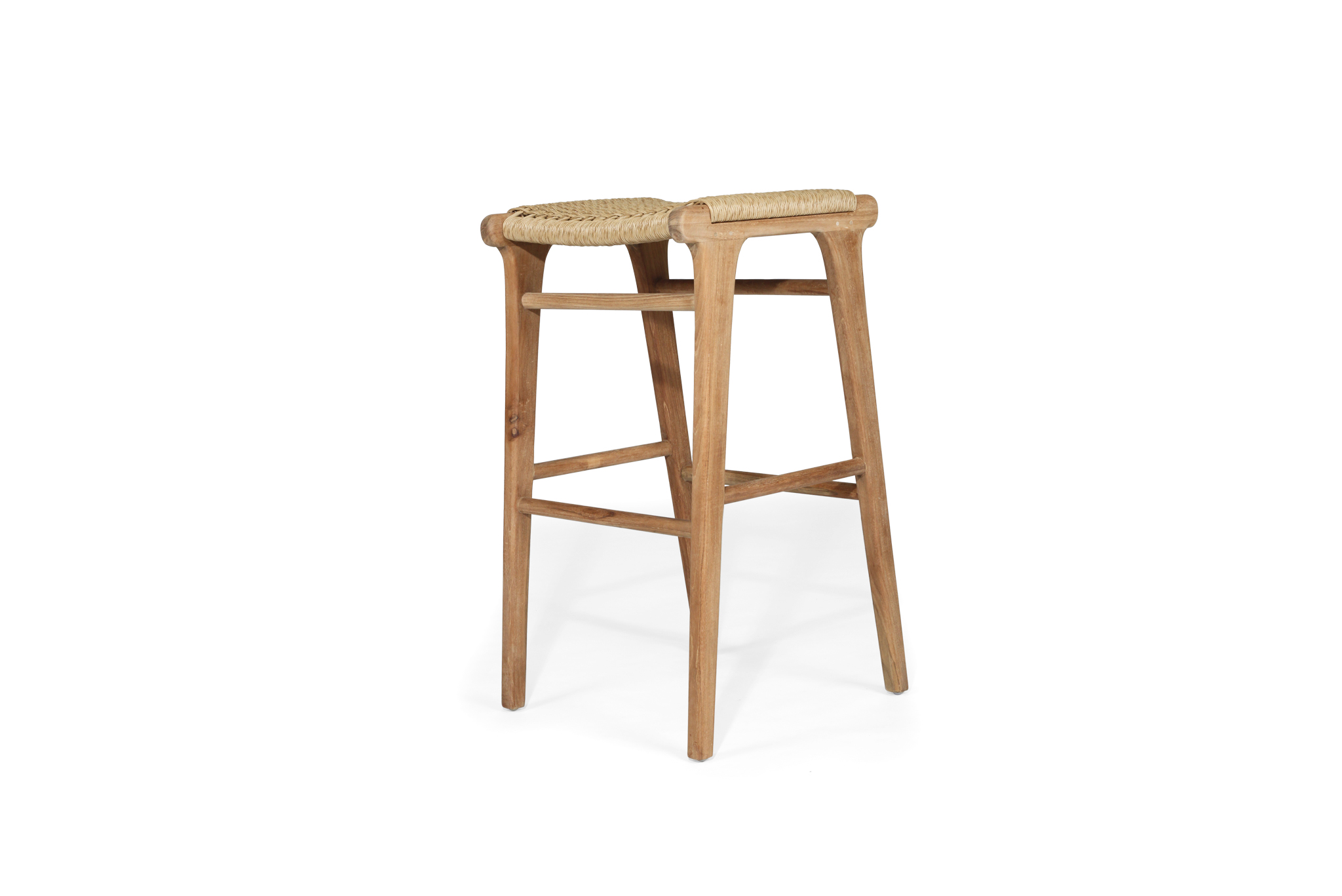 Zen Backless Bar Stool - Sand - Close Weave - Image 2