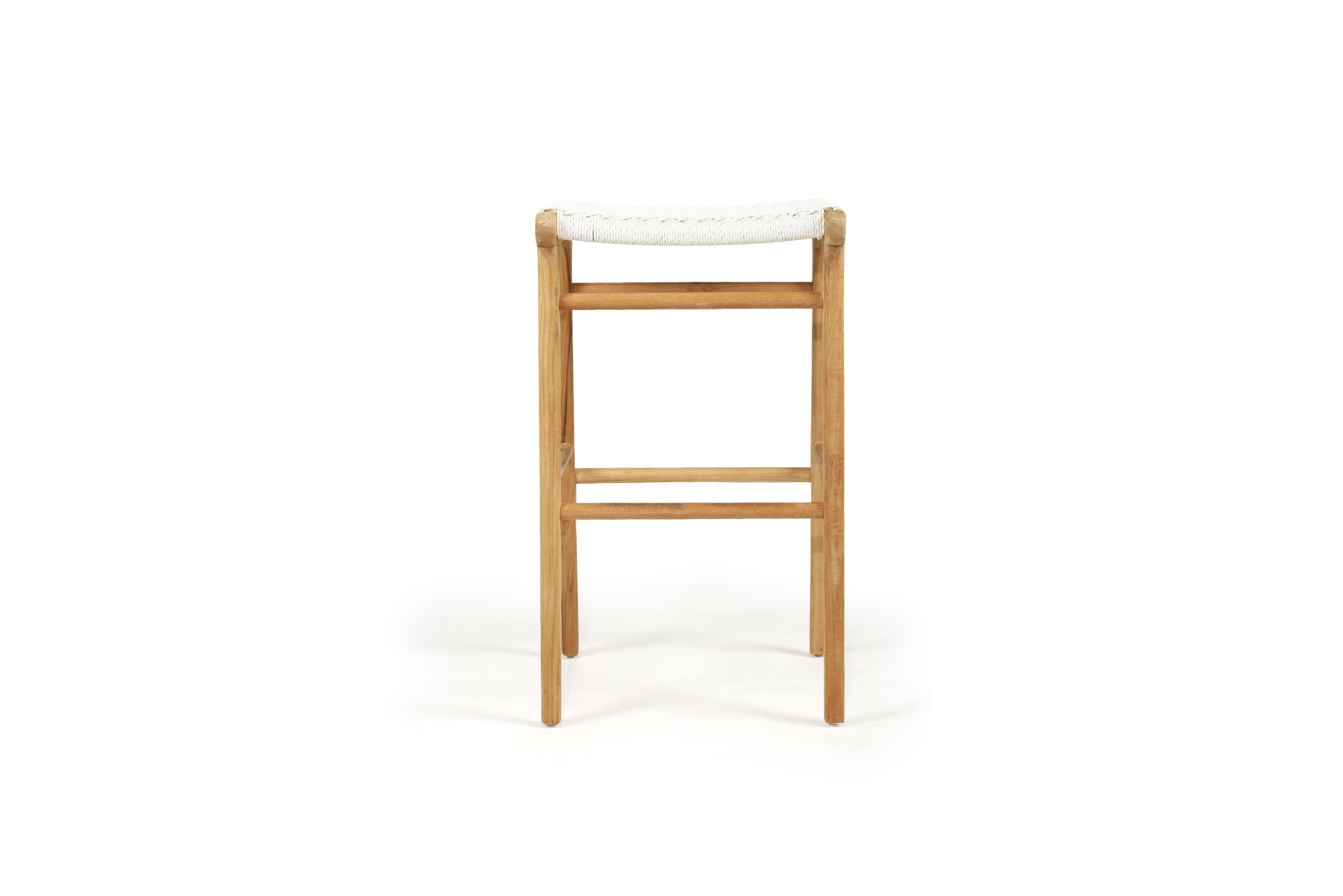 Zen Backless Bar Stool - White (Close Weave)