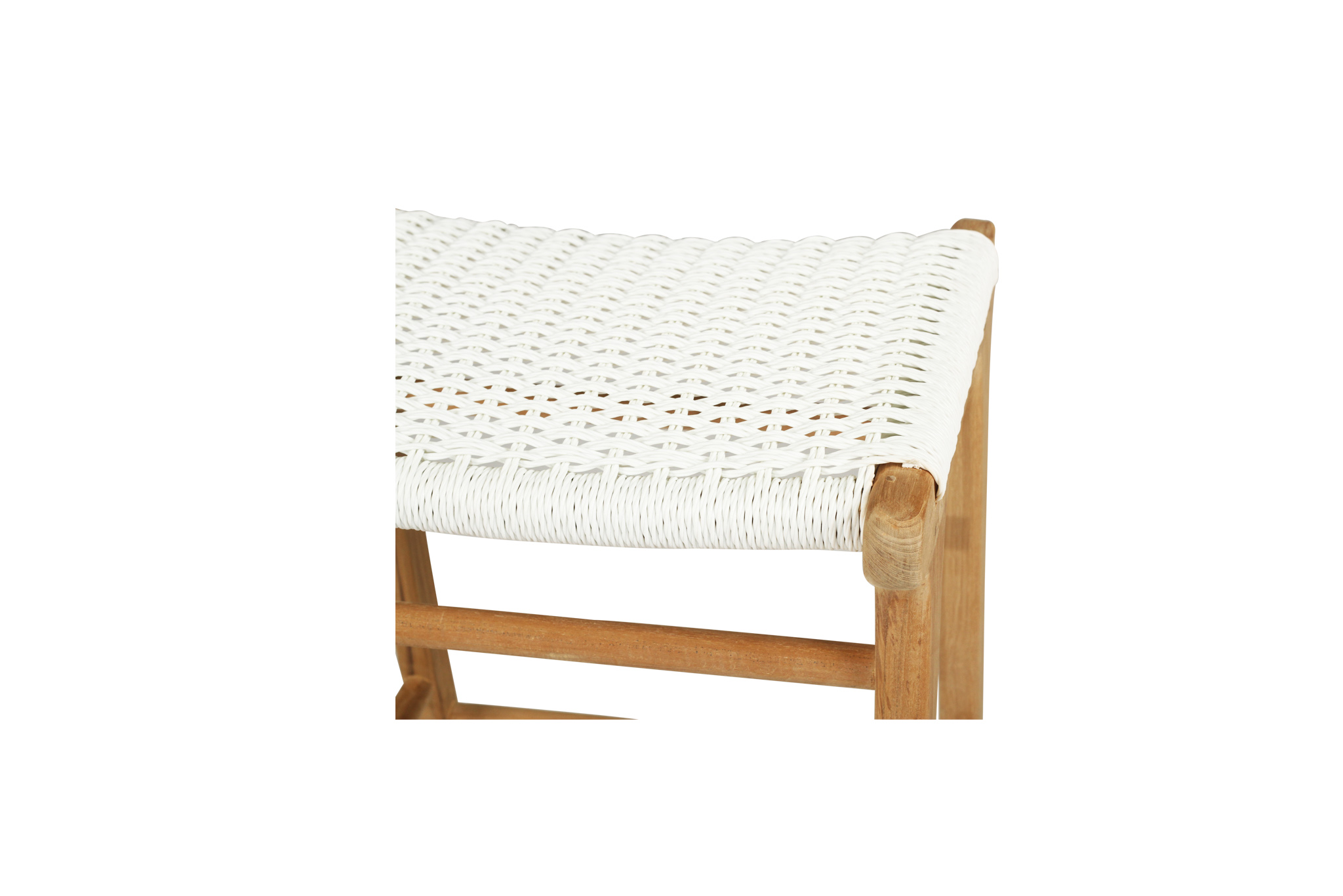 Zen Backless Bar Stool - White (Close Weave) - Image 6