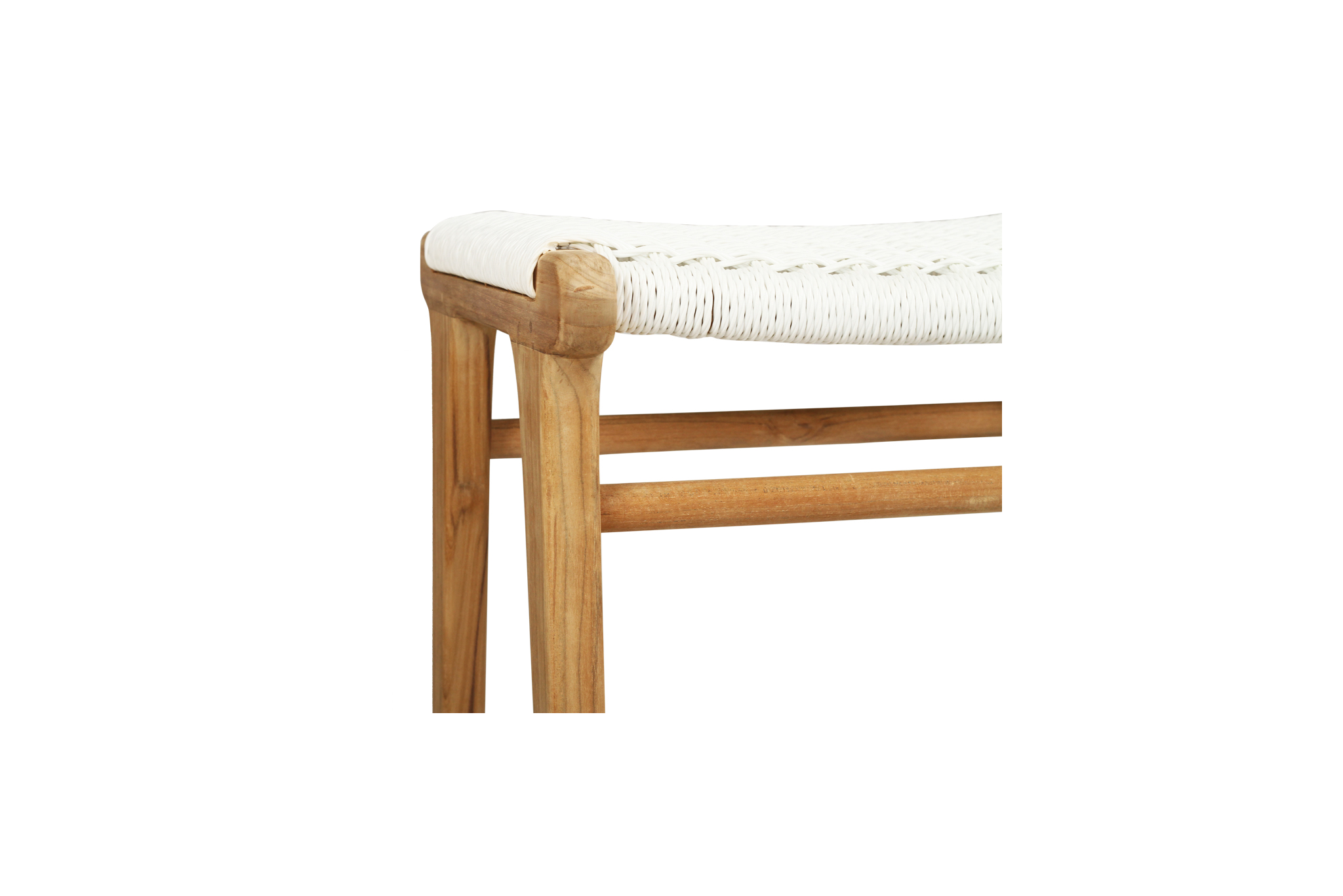 Zen Backless Bar Stool - White (Close Weave) - Image 7