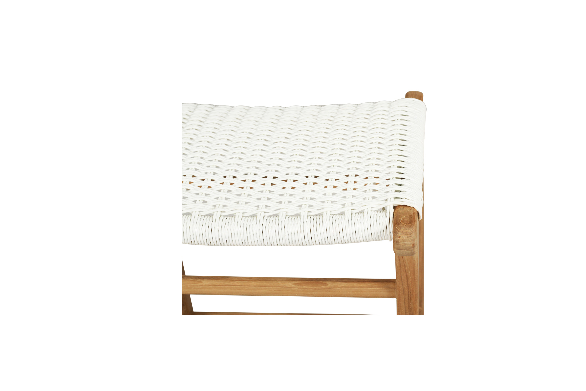 Zen Backless Counter Stool - White (Close Weave) - Image 6