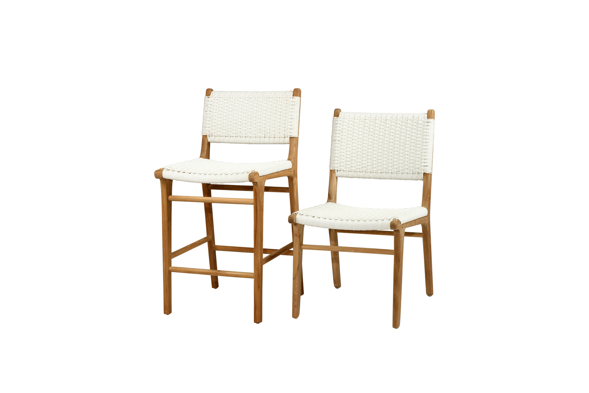 Zen Counter Stool - White (Close Weave) - Image 10