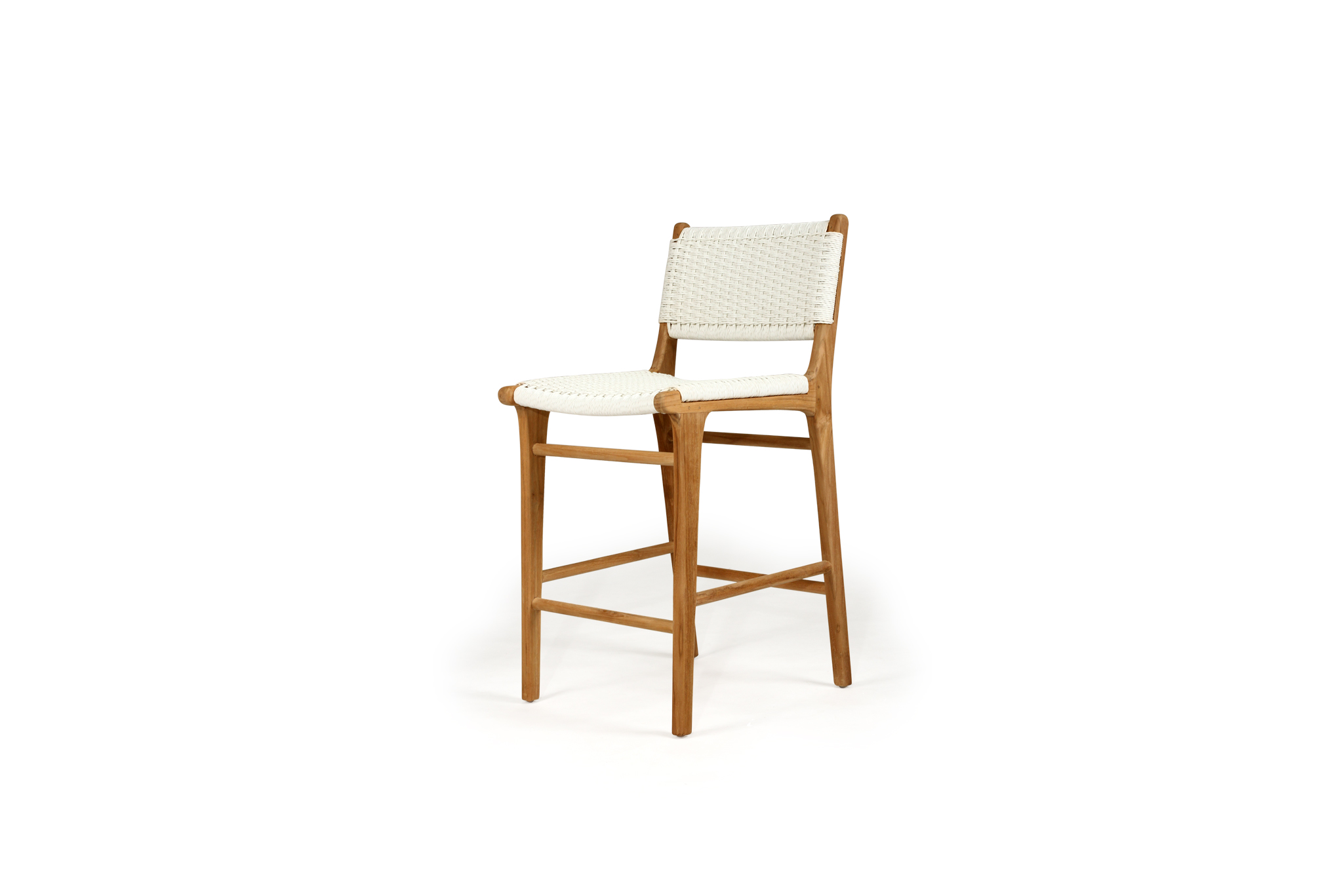 Zen Counter Stool - White (Close Weave) - Image 3