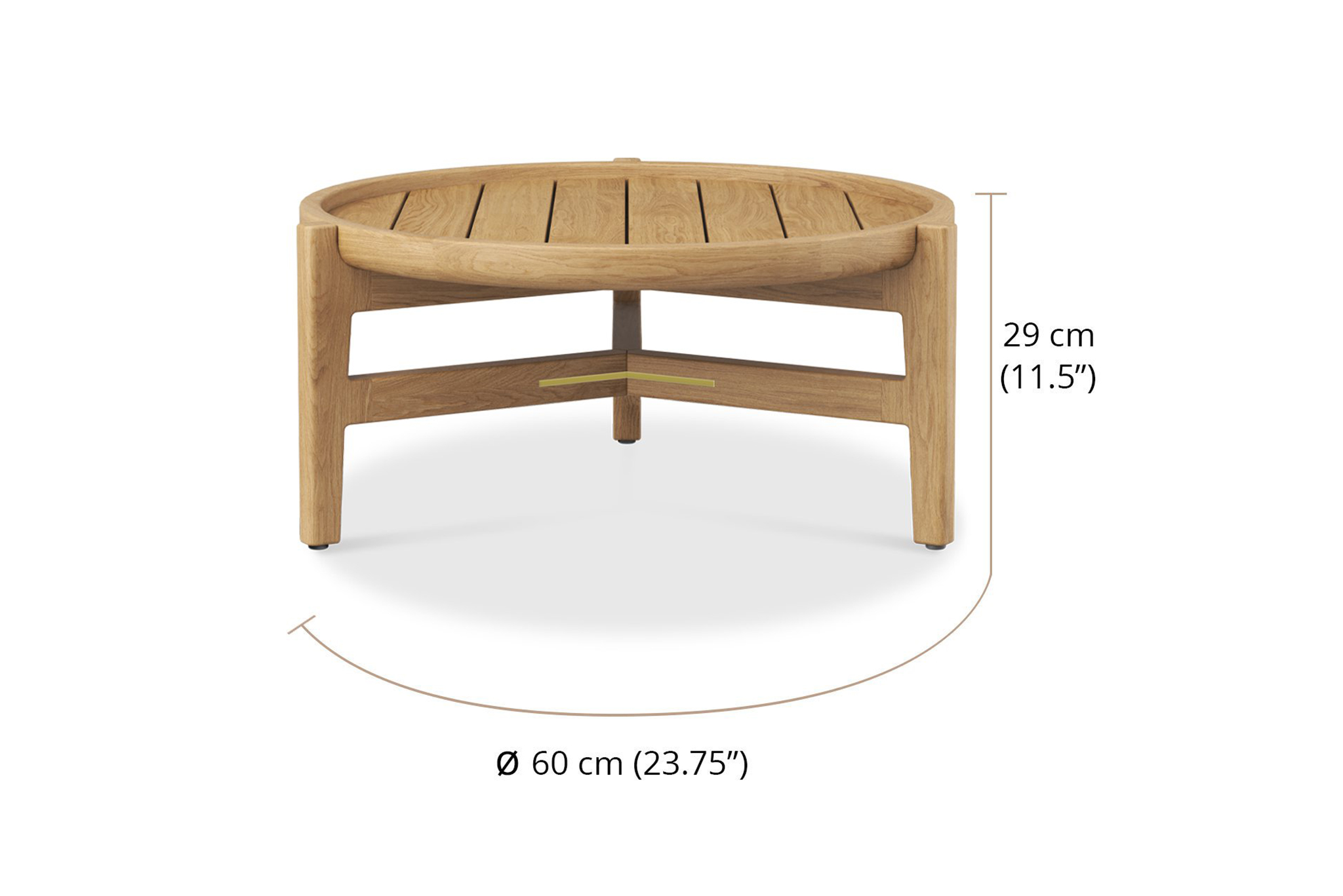 Kingscliff Outdoor Round Coffee Table - Low - 60cm - Image 5