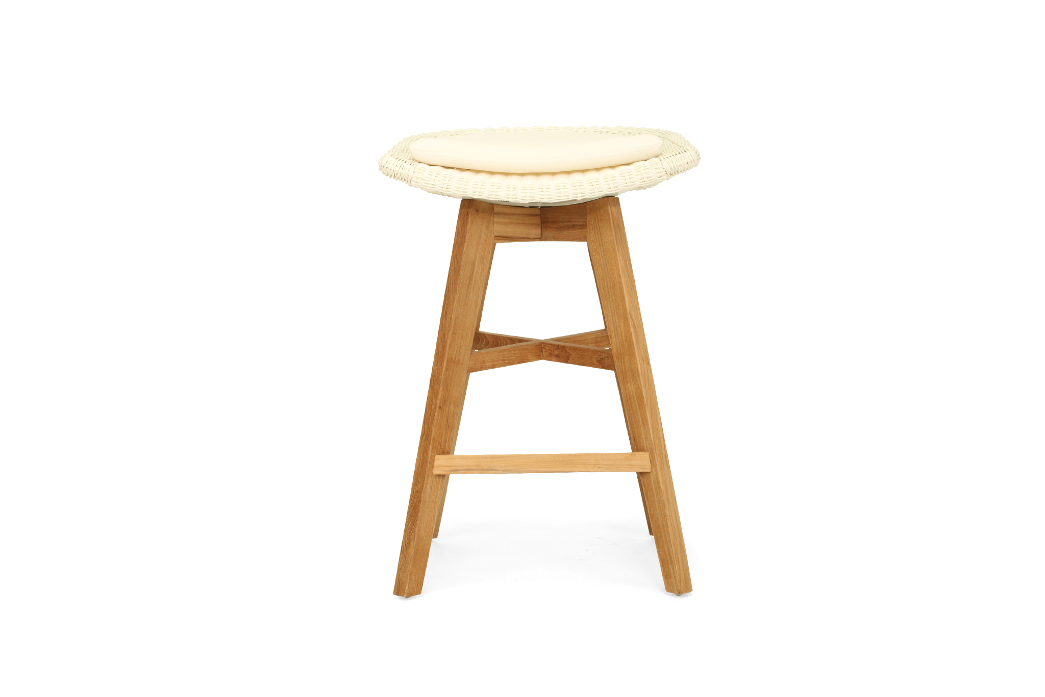 Oceanic Outdoor Backless Counter Stool - White