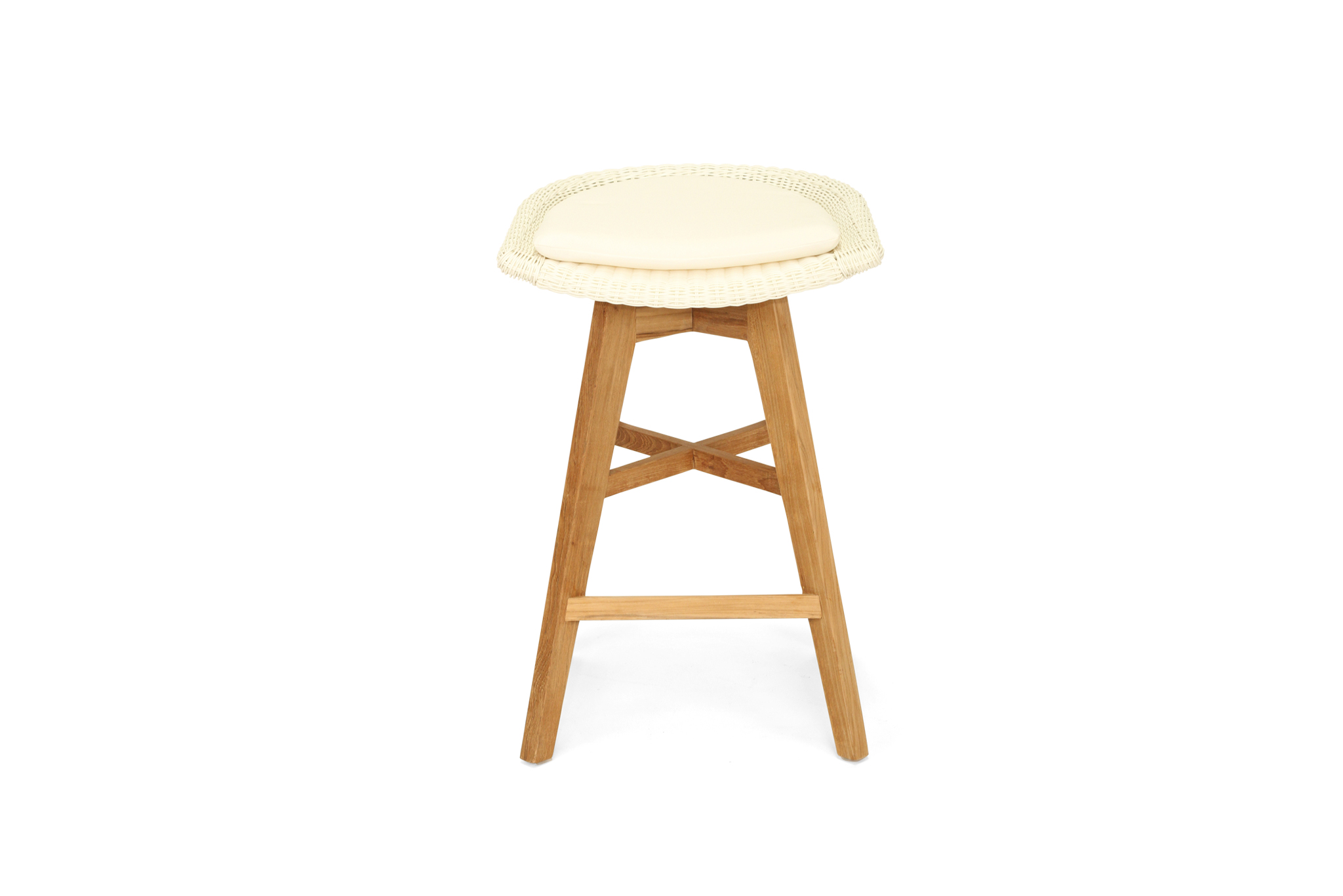 Oceanic Outdoor Backless Counter Stool - White - Image 3