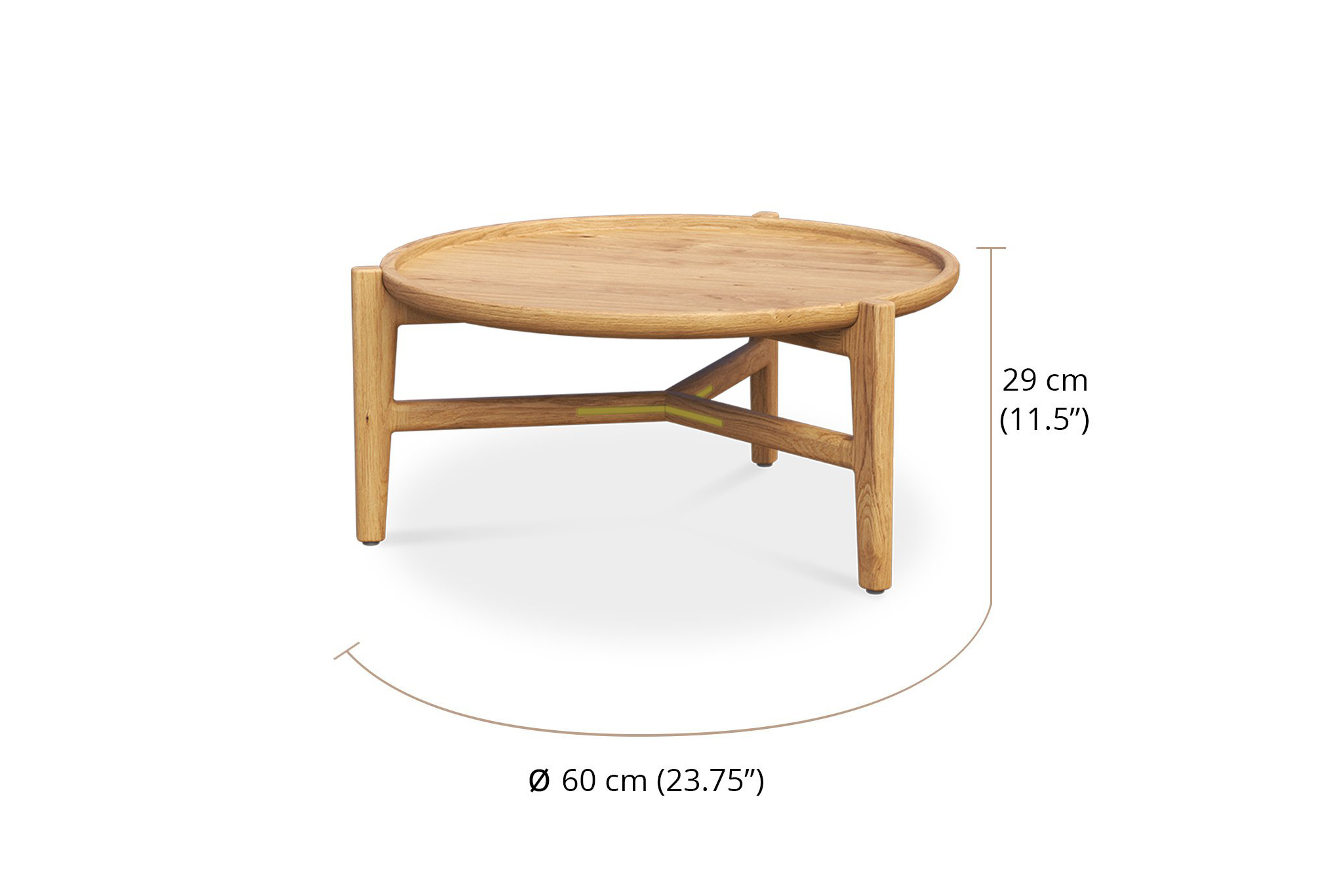 Ruben Coffee Table - 60cm - Natural - Image 6