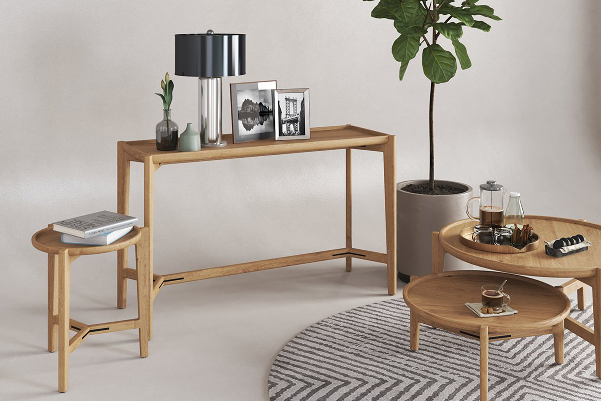 Ruben Coffee Table - 60cm - Natural - Image 7