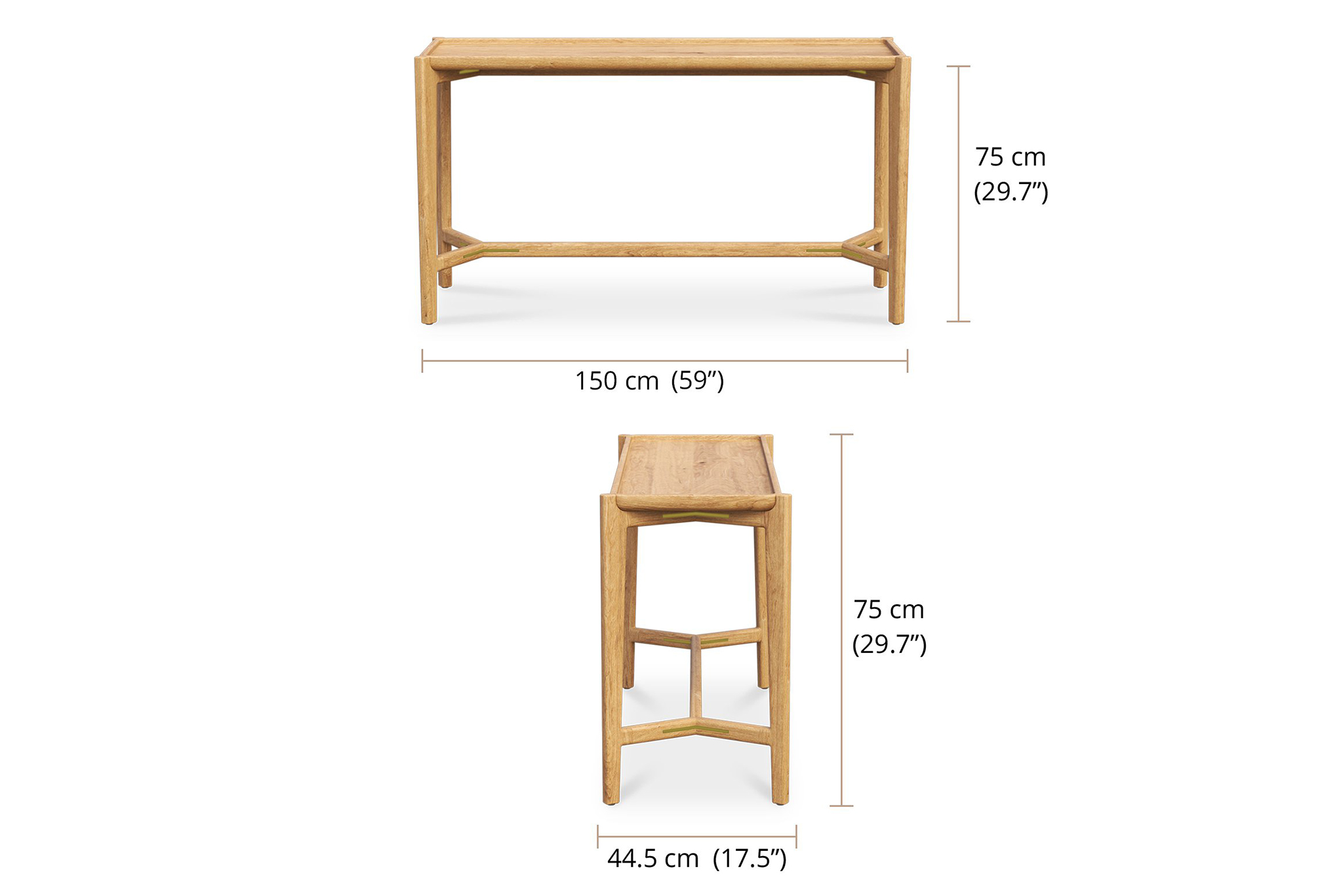 Ruben Console Table 150cm - Natural - Image 8