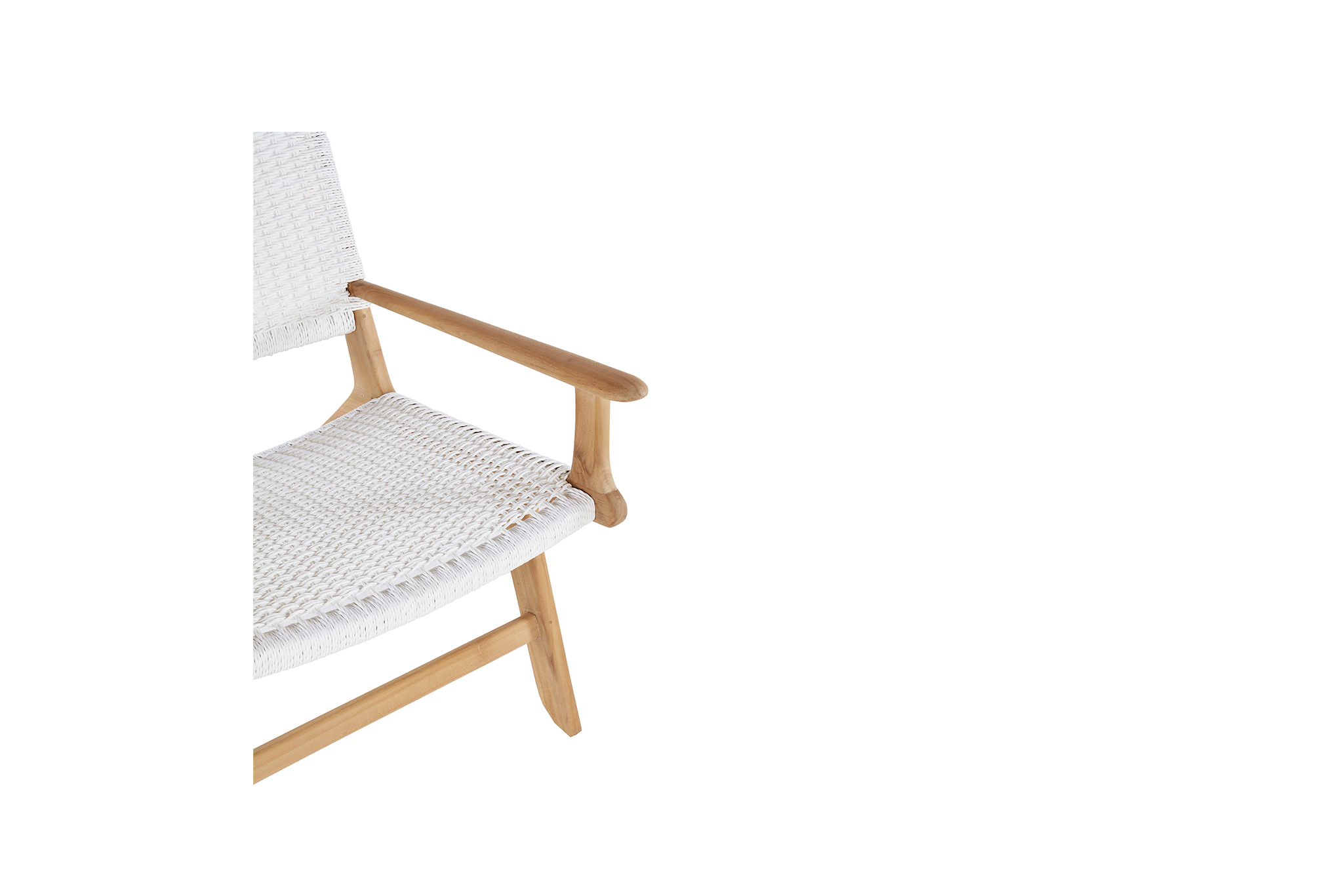 Zen Accent Arm Chair - White (Close Weave) - Image 4
