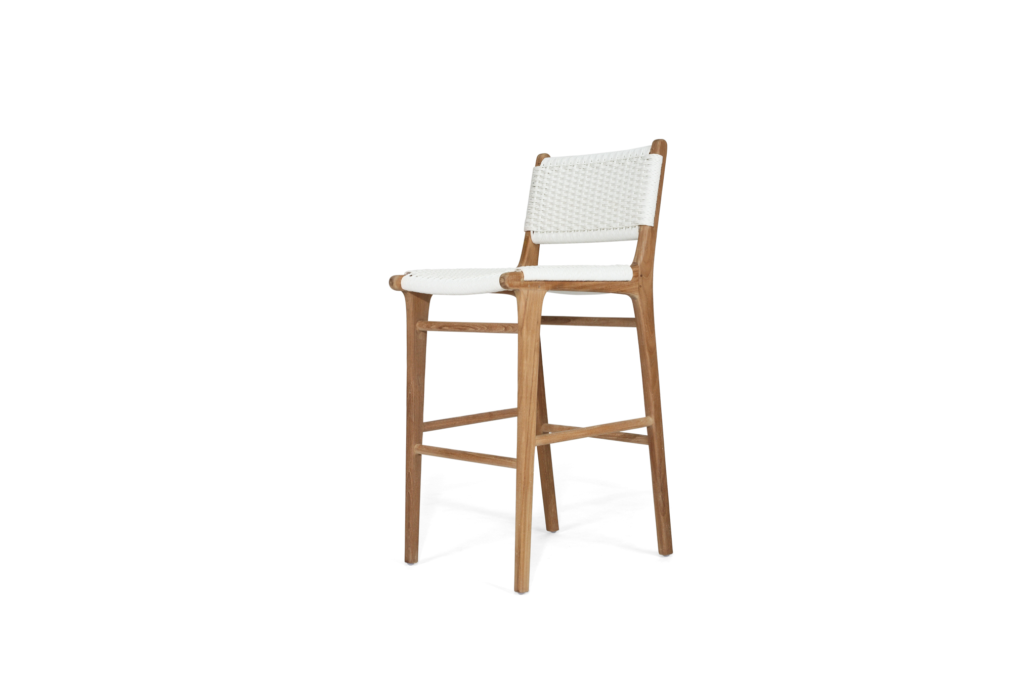Zen Bar Stool - White (Close Weave)