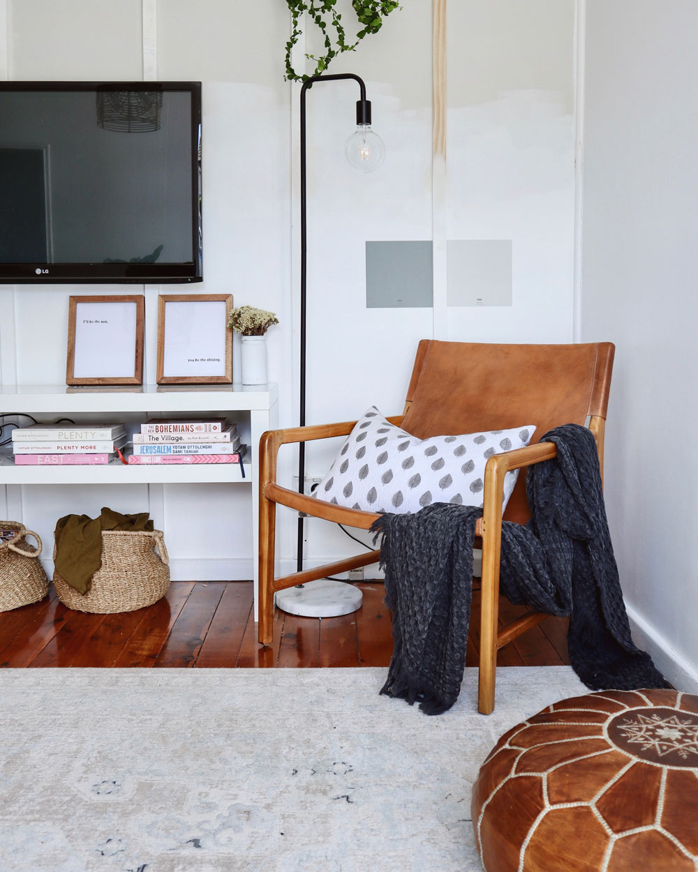 Pasadena Leather Sling Chair – Tan
