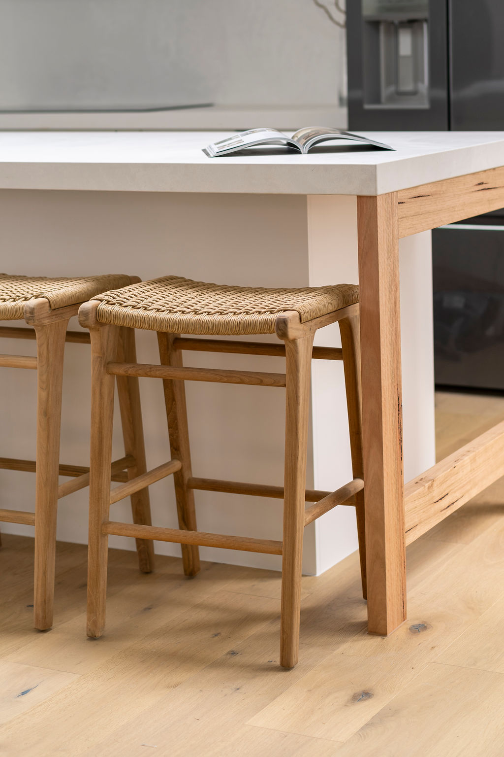 Zen Backless Counter Stool - Sand (Close Weave) - Image 2