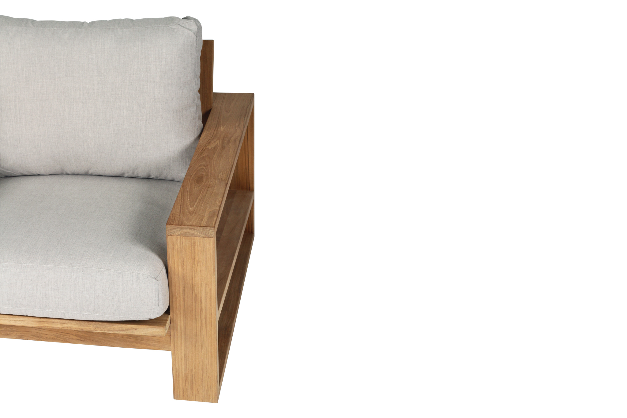 Double Island Outdoor Sofa - 1 Seater - (Canvas Natural, Cast Slate or Cast Silver Upholstery) - Image 16