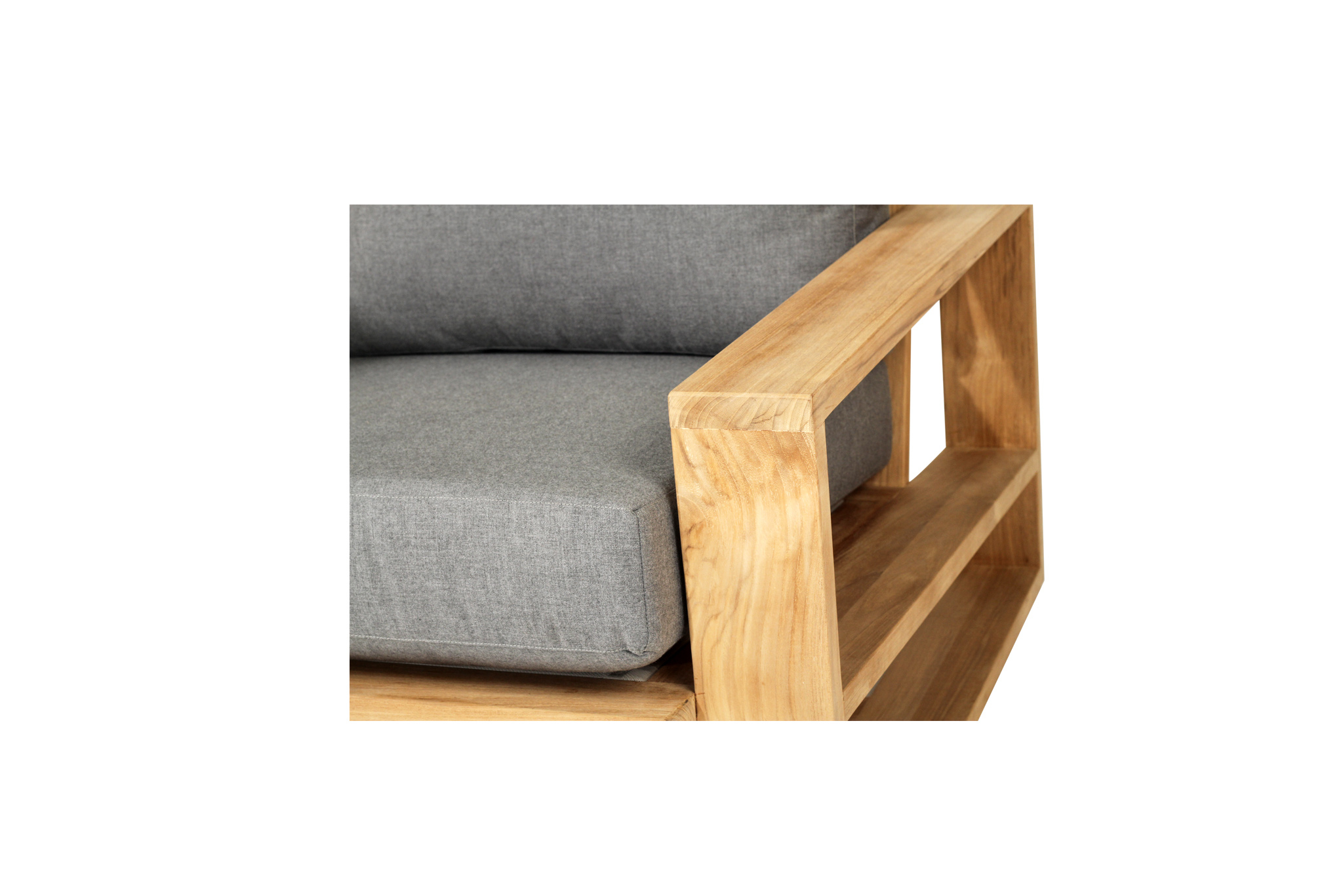 Double Island Outdoor Sofa - 1 Seater - (Canvas Natural, Cast Slate or Cast Silver Upholstery) - Image 25