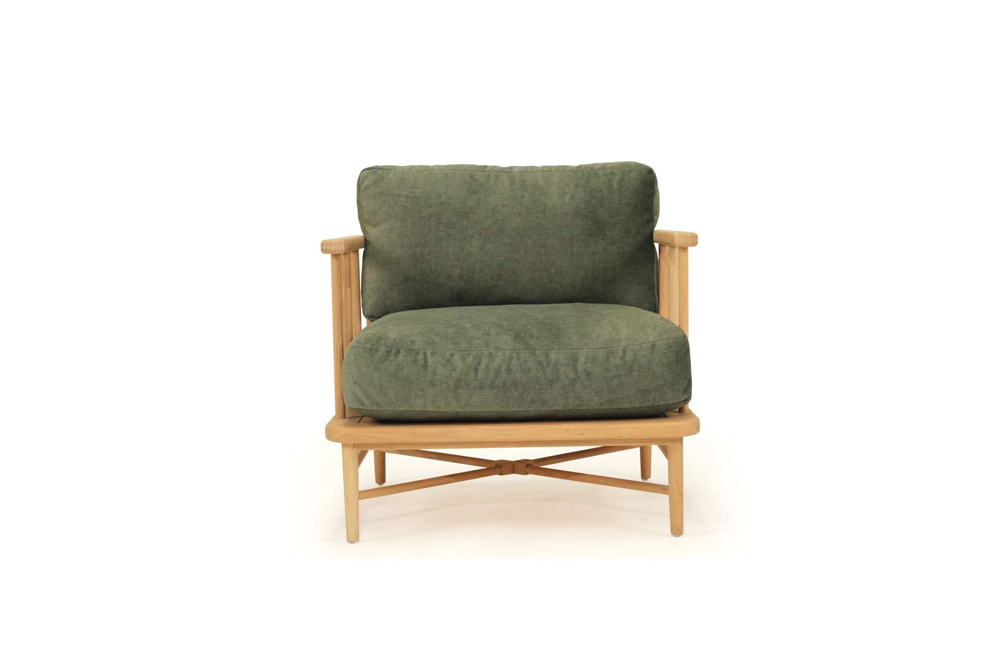 Ocea Armchair- Cypress Green Velvet Cushions