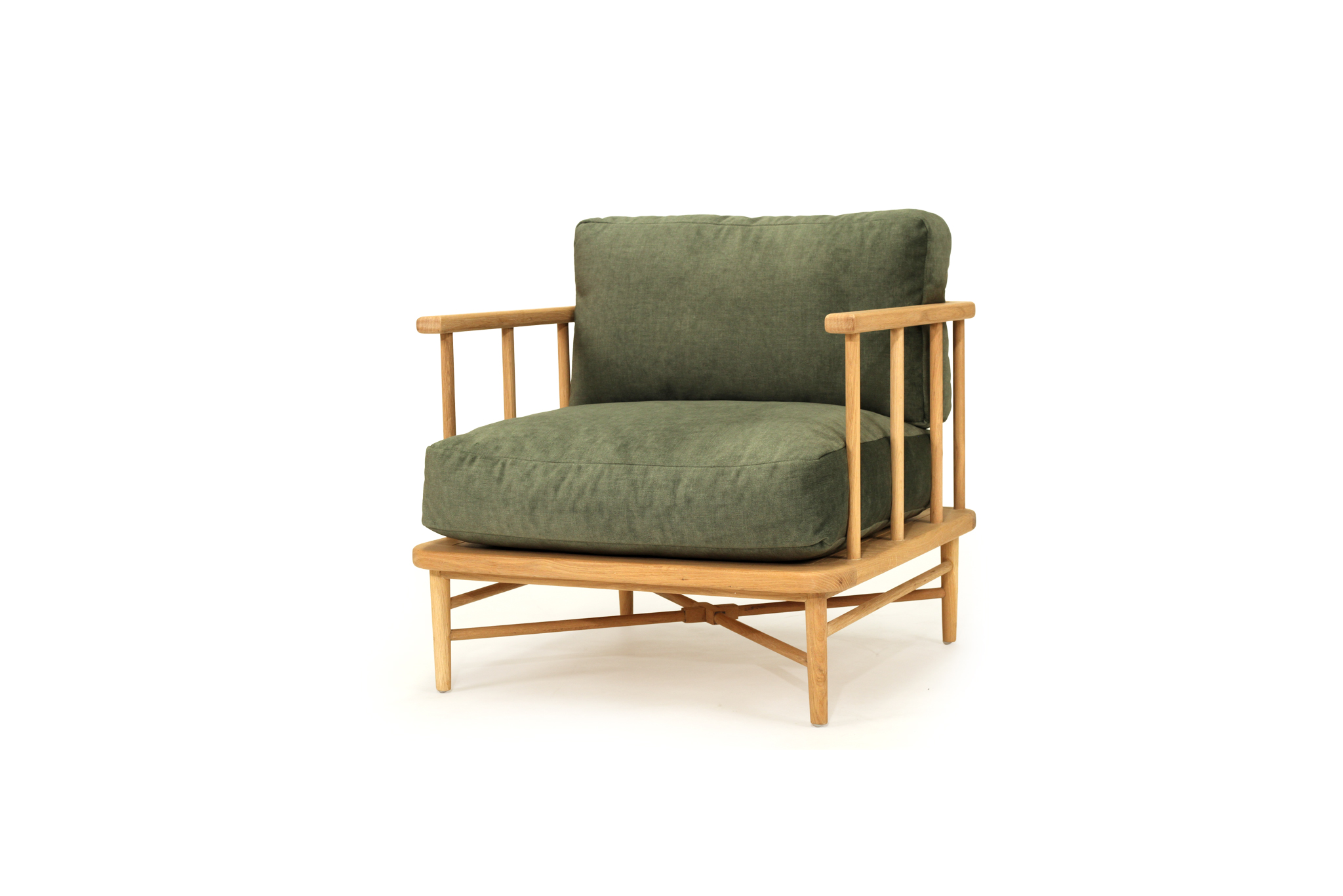 Ocea Armchair- Cypress Green Velvet Cushions - Image 2