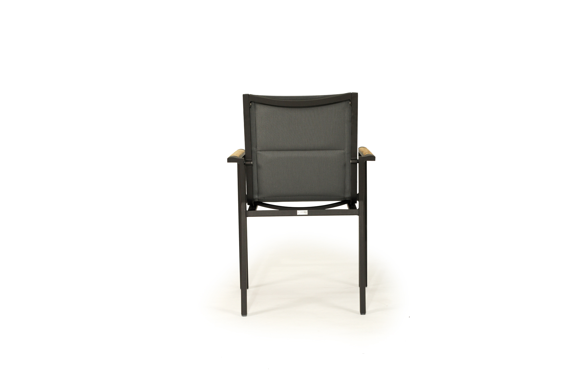Roberto Stackable Outdoor Dining Chair - Asteroid Black (Charcoal) - Set of 4 - Image 8