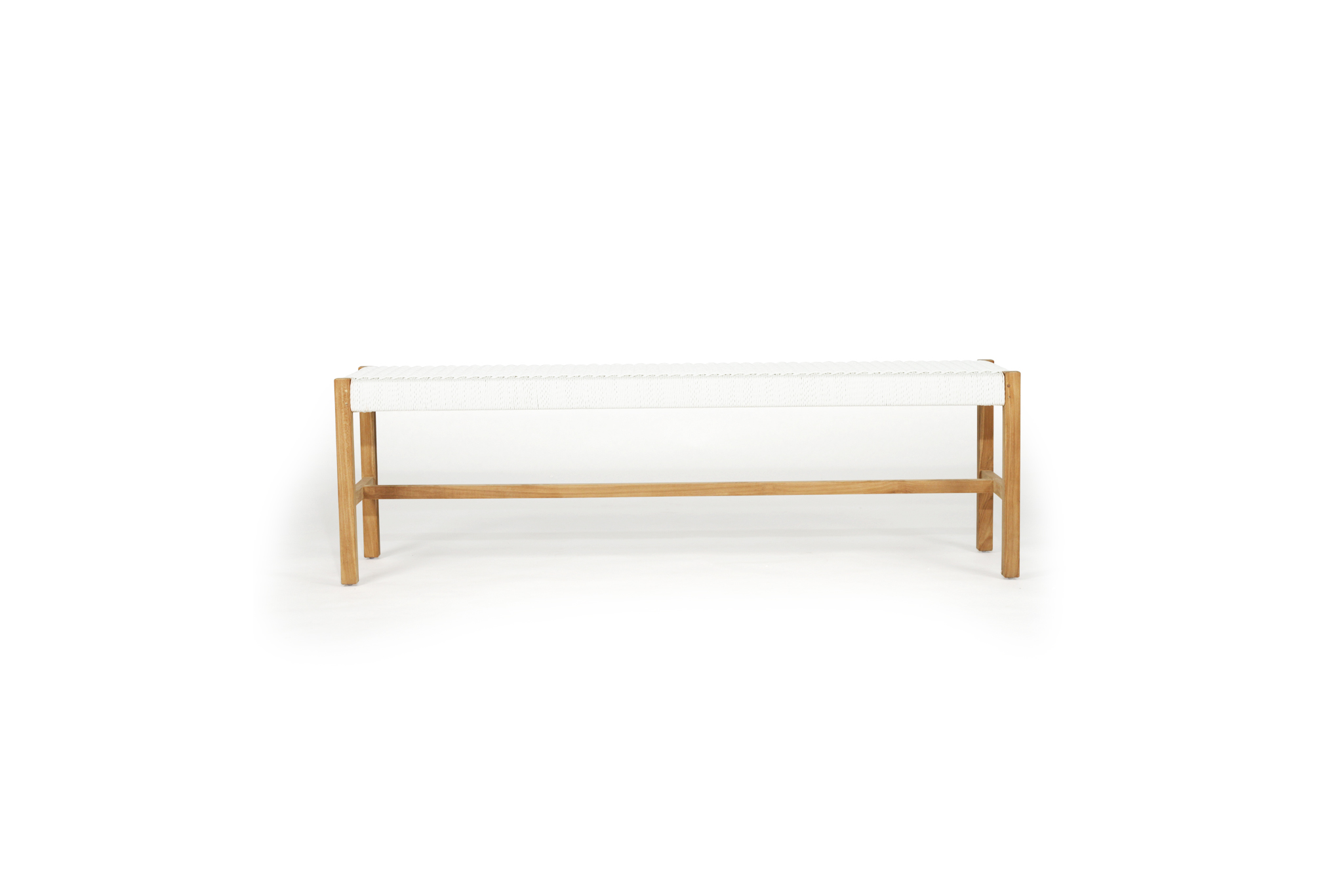 Sabai Woven Bench Seat - White - Close Weave