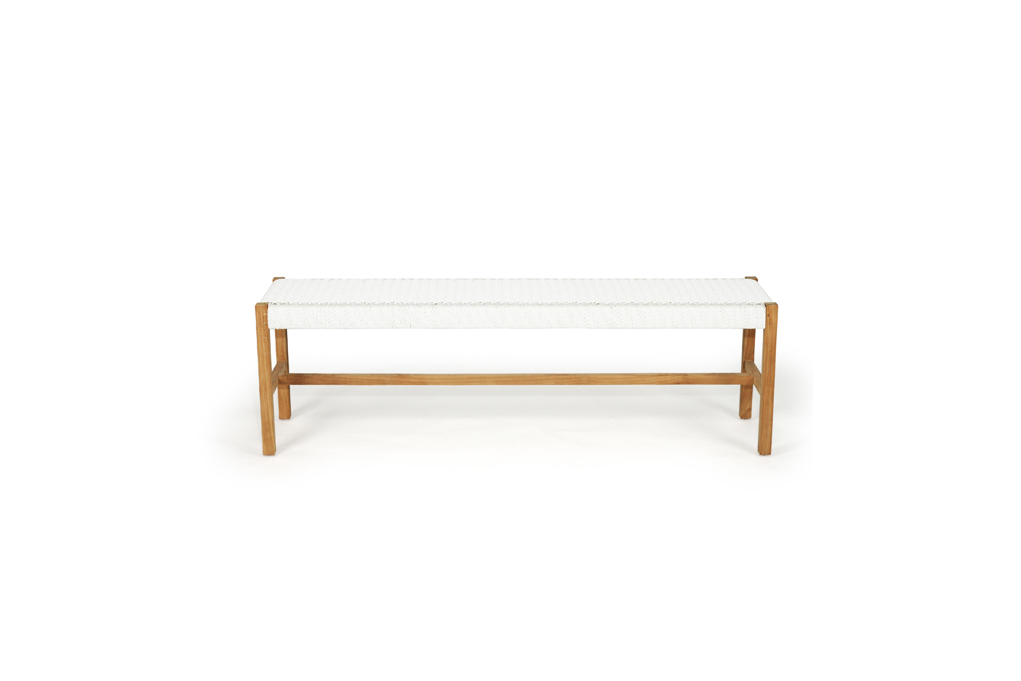 Sabai Woven Bench Seat - White - Close Weave - Image 5