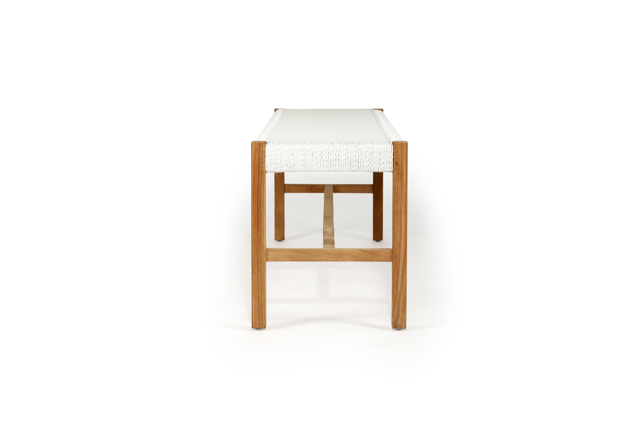 Sabai Woven Bench Seat - White - Close Weave - Image 4