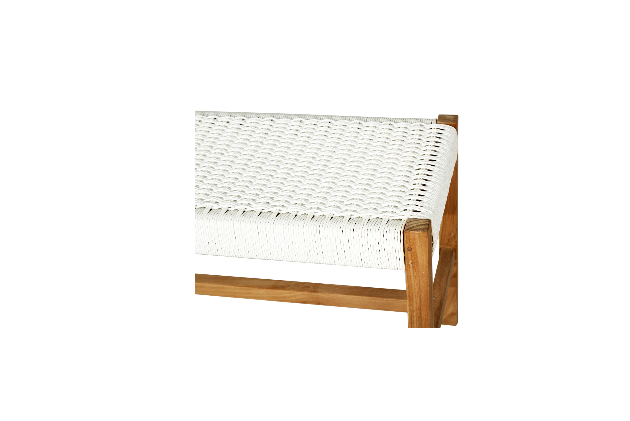 Sabai Woven Bench Seat - White - Close Weave - Image 6