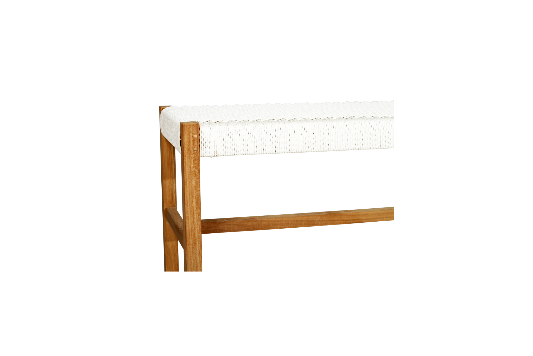 Sabai Woven Bench Seat - White - Close Weave - Image 7