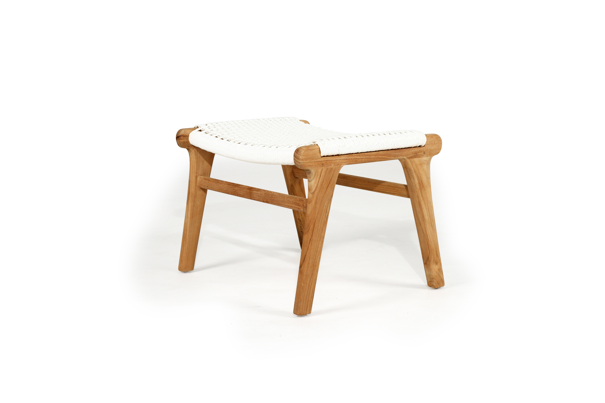 Zen Lazy Chair Ottoman - White (Close Weave) - Image 2