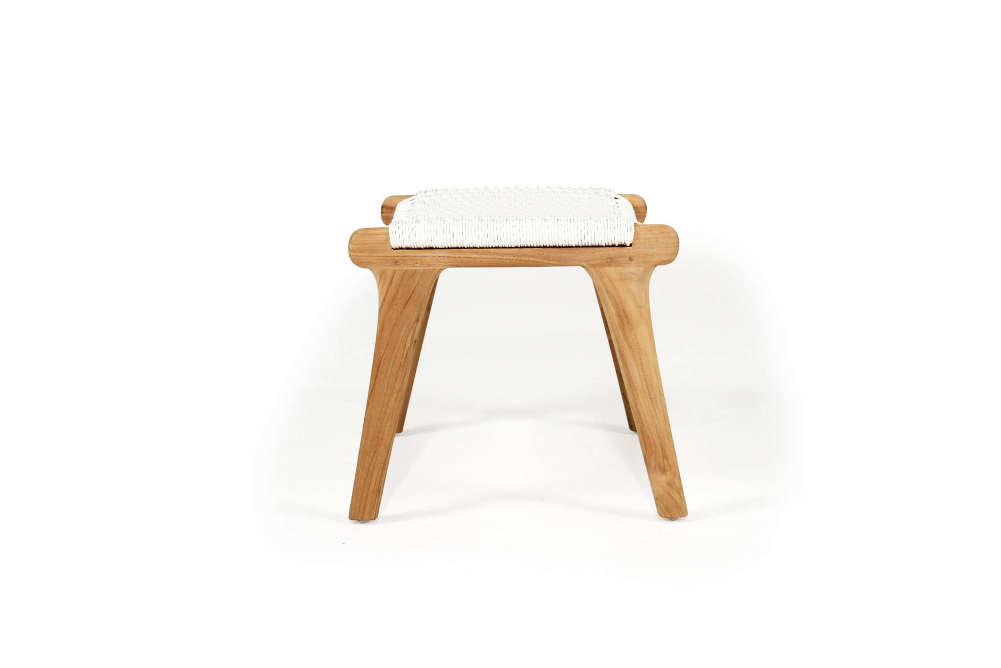 Zen Lazy Chair Ottoman - White (Close Weave) - Image 3