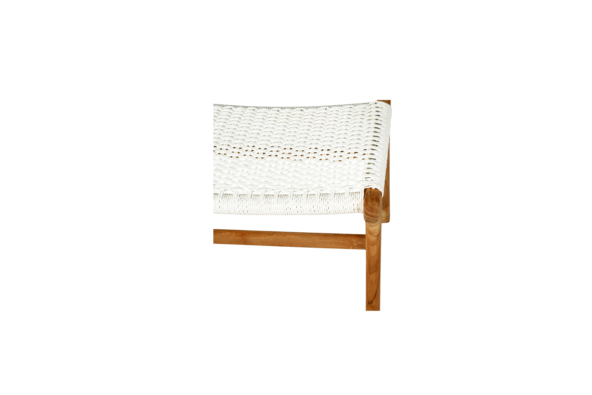 Zen Lazy Chair Ottoman - White (Close Weave) - Image 4