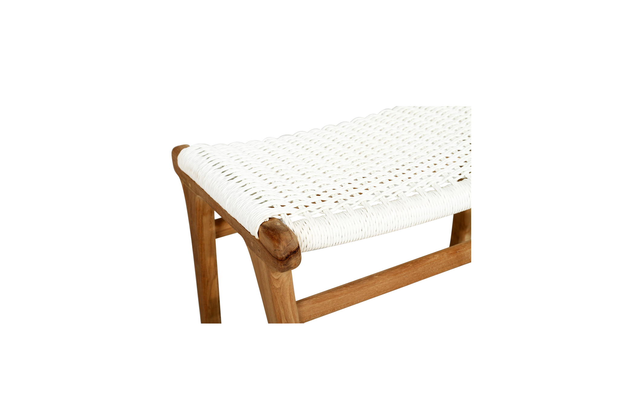 Zen Lazy Chair Ottoman - White (Close Weave) - Image 5