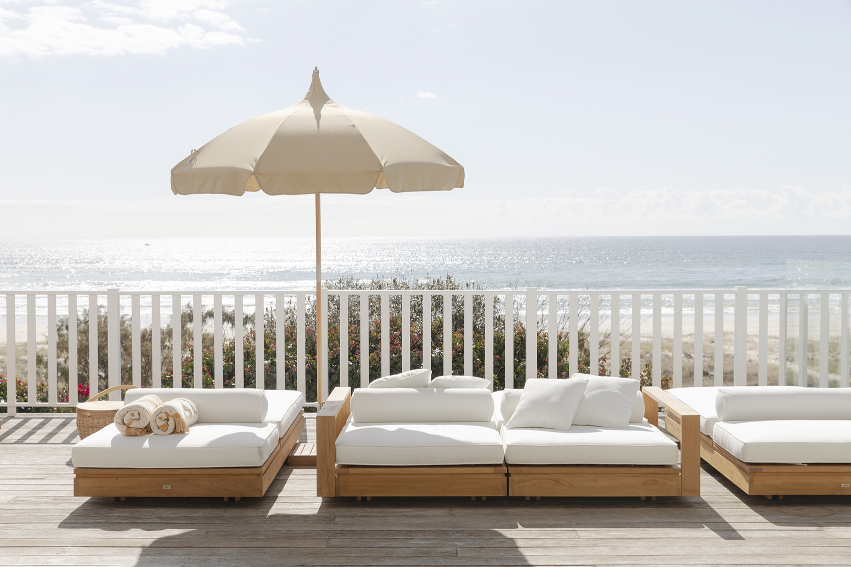 Avila Outdoor Double Sunlounger With Arms - Image 2