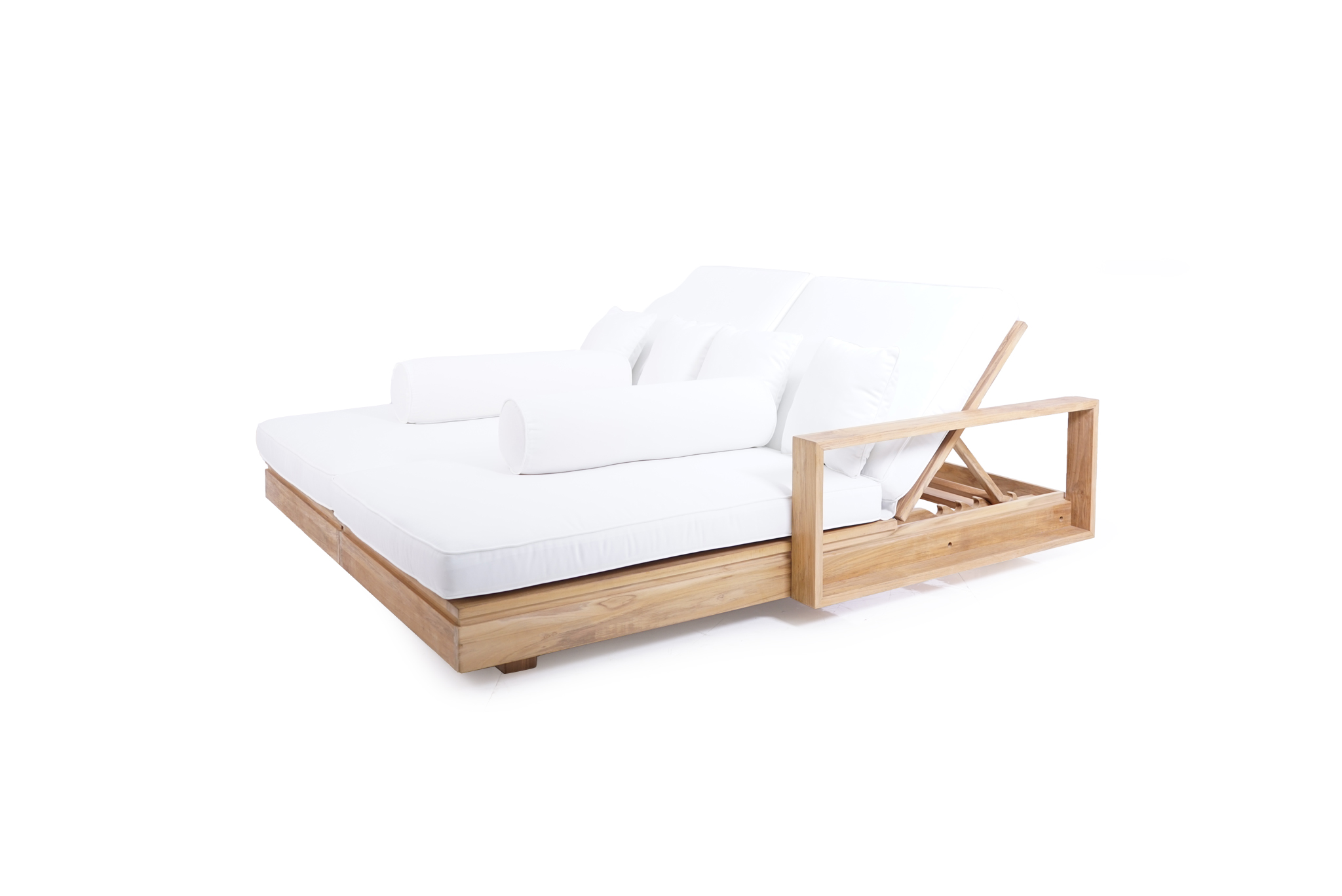 Avila Outdoor Double Sunlounger With Arms - Image 5