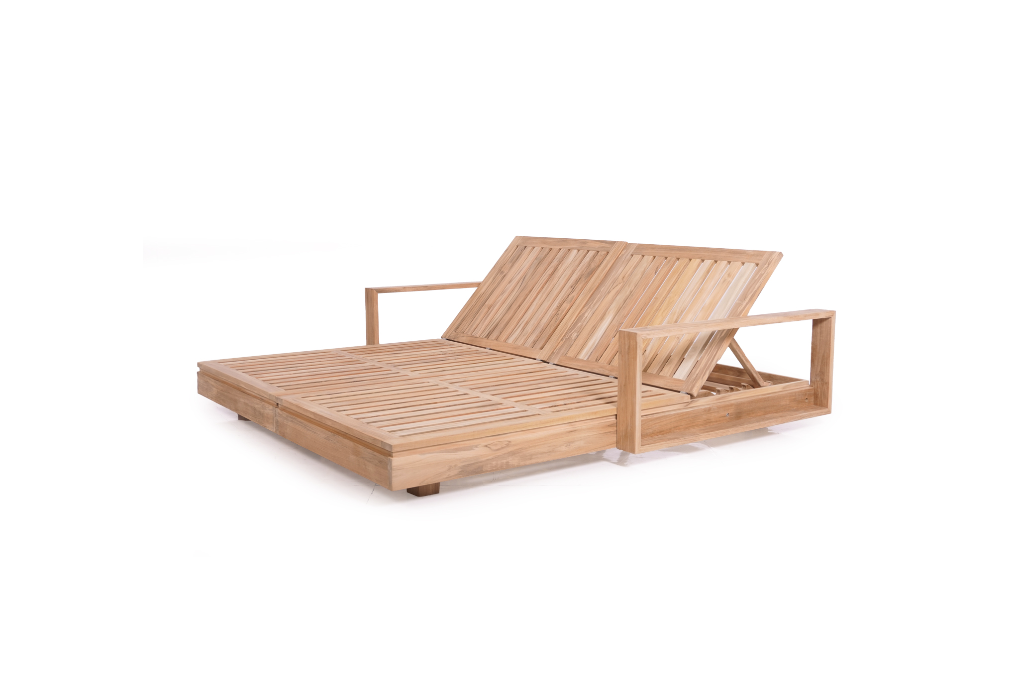 Avila Outdoor Double Sunlounger With Arms - Image 12
