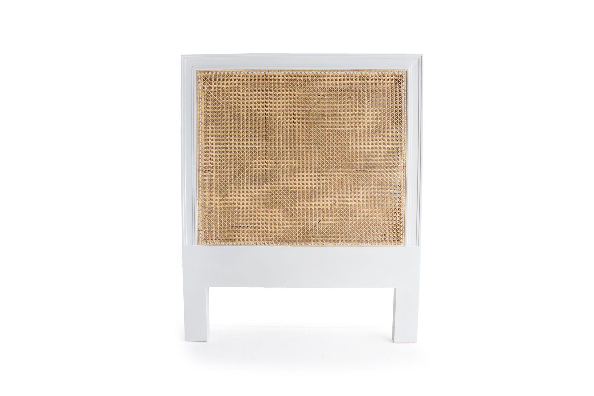Hamilton Cane Bedhead - King Single Size - White