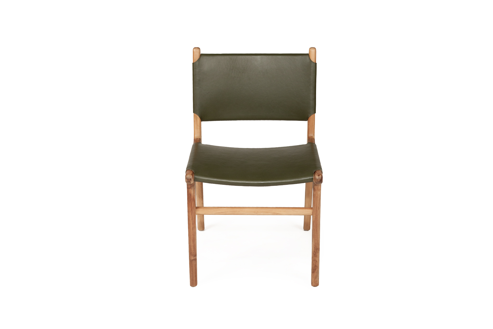Pasadena Leather Side Chair - Olive - Image 4
