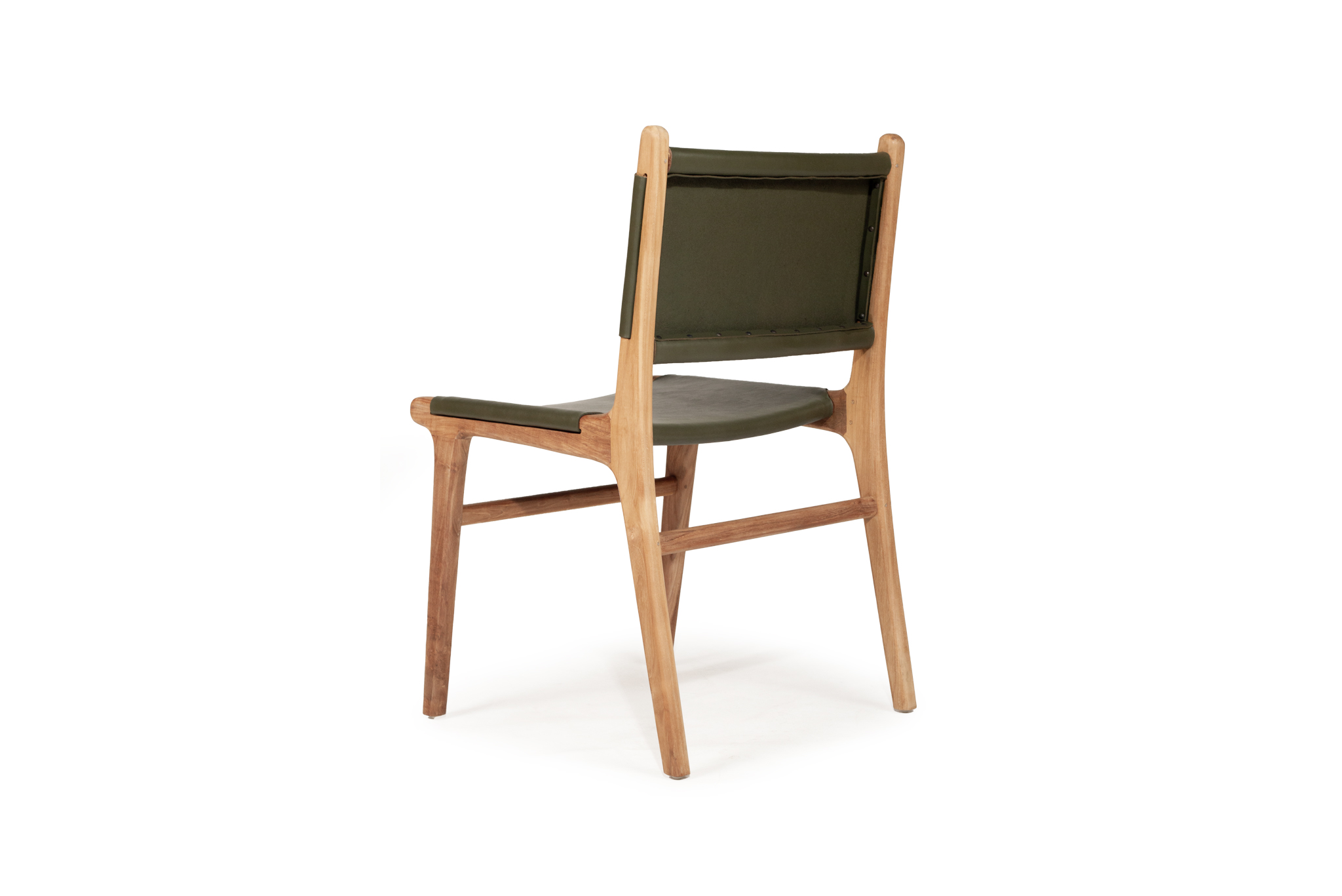Pasadena Leather Side Chair - Olive - Image 6