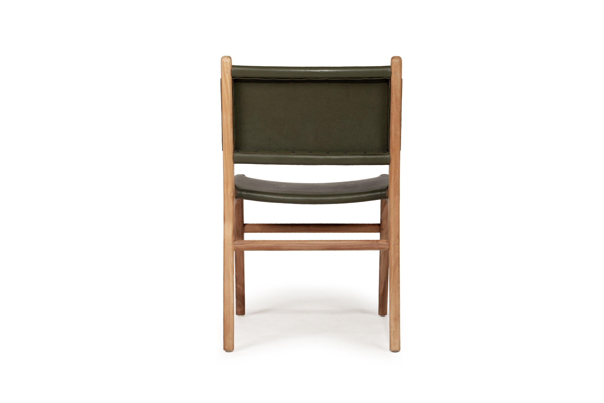 Pasadena Leather Side Chair - Olive - Image 7